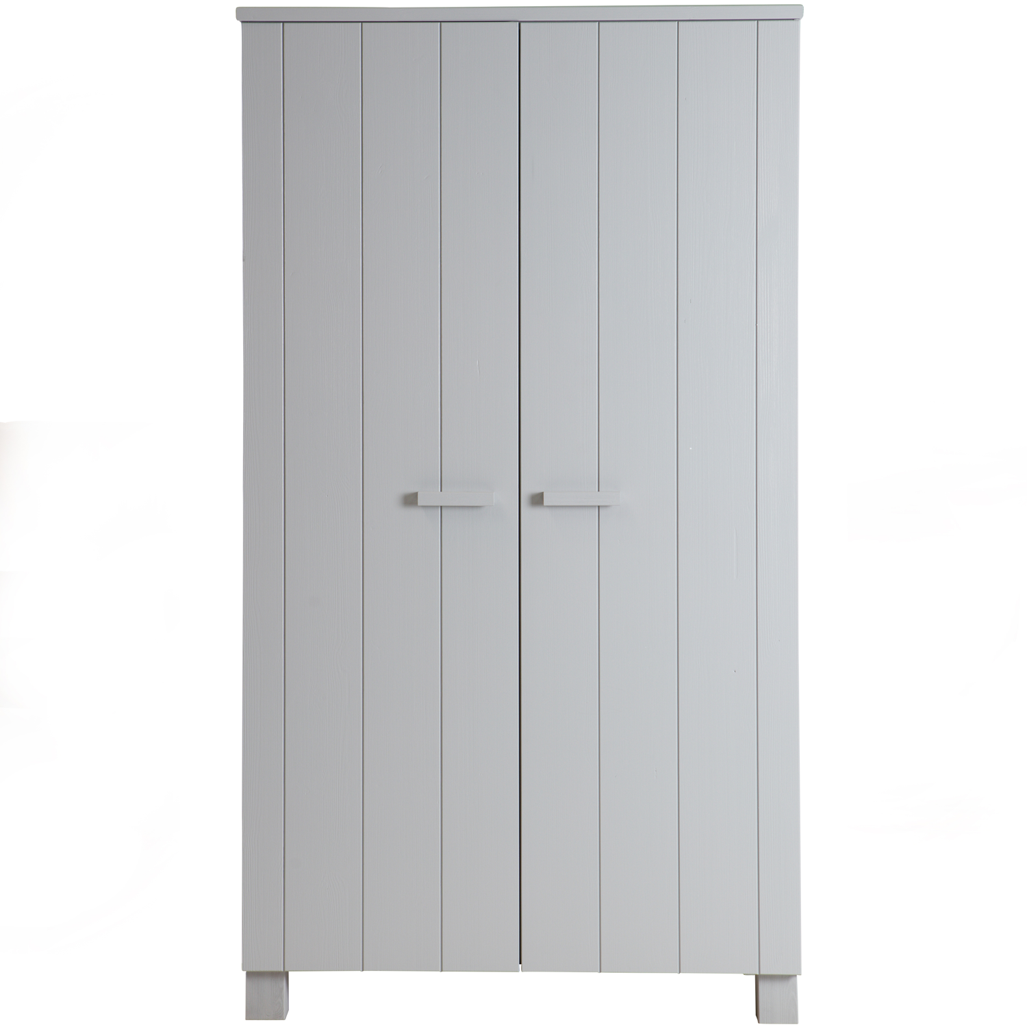 WOOOD kledingkast Dennis - Grenen Geborsteld - Grijs - 111x202x55