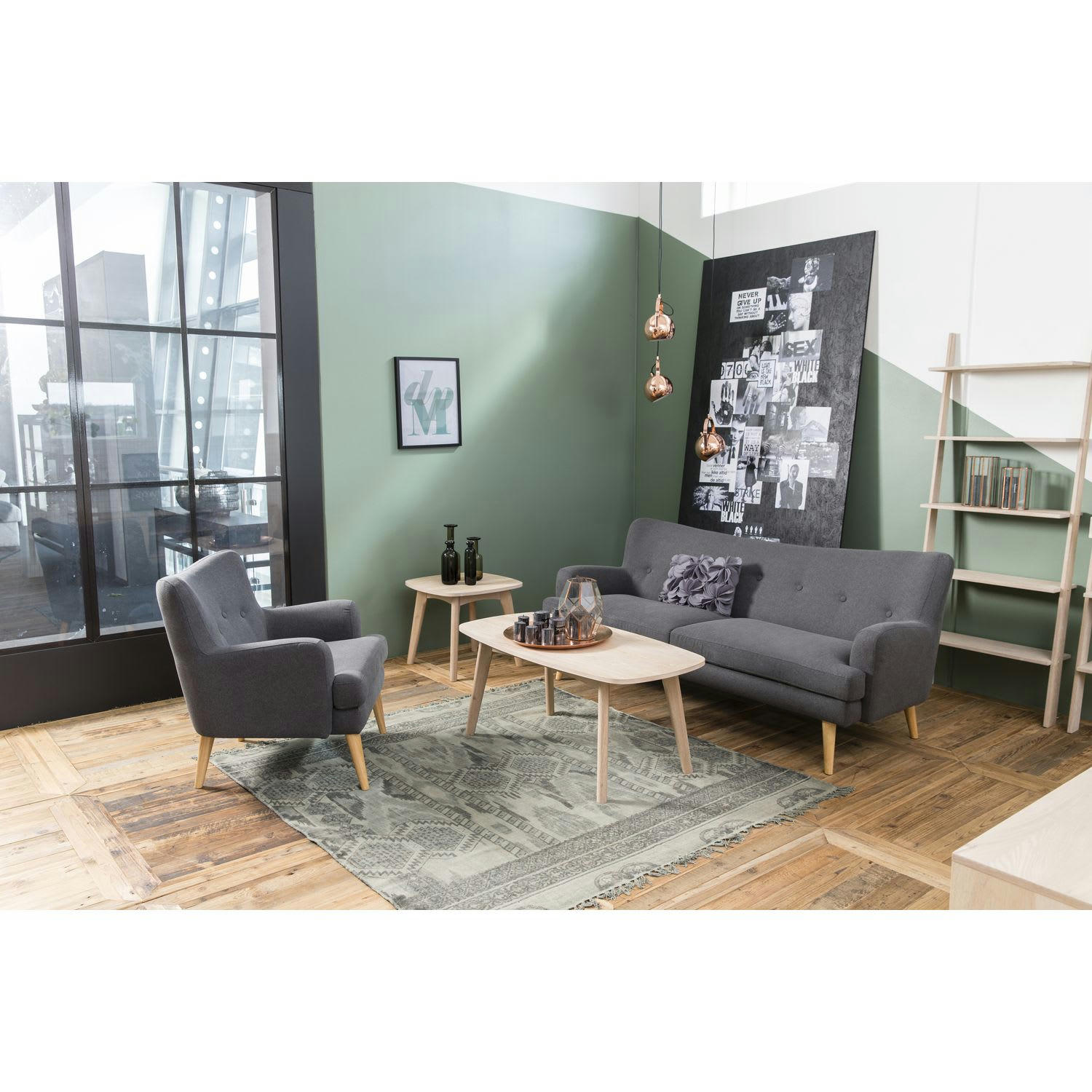 MARTIE - Table basse en panneau de particules beige