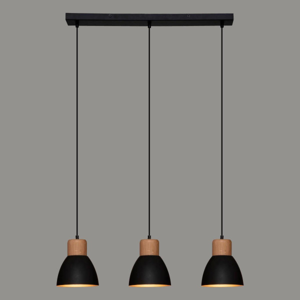 Lampa nad stół Desy, 3-punktowa, Ø 15 cm