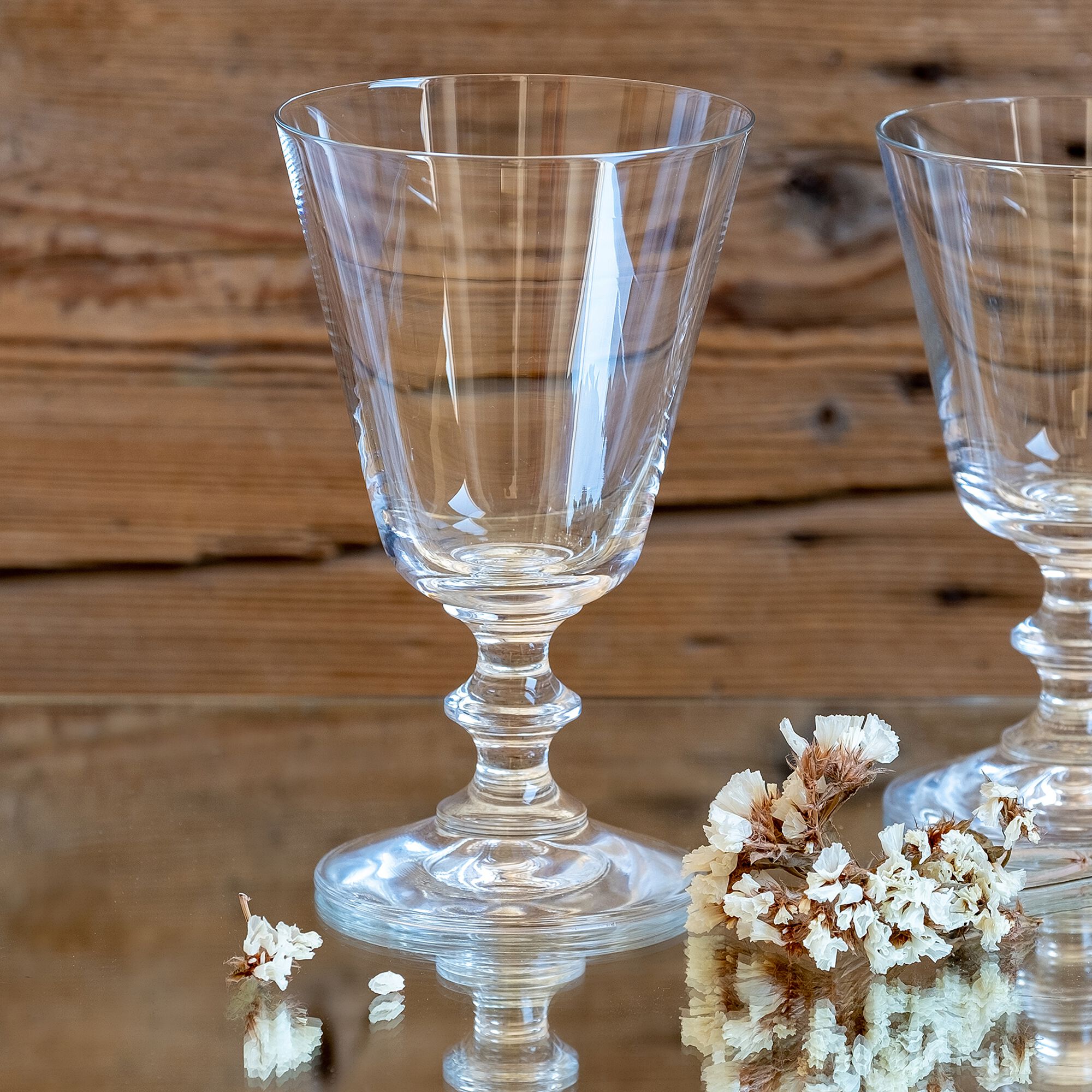 FRANCE - Verre à pied en verre 24cl - transparent