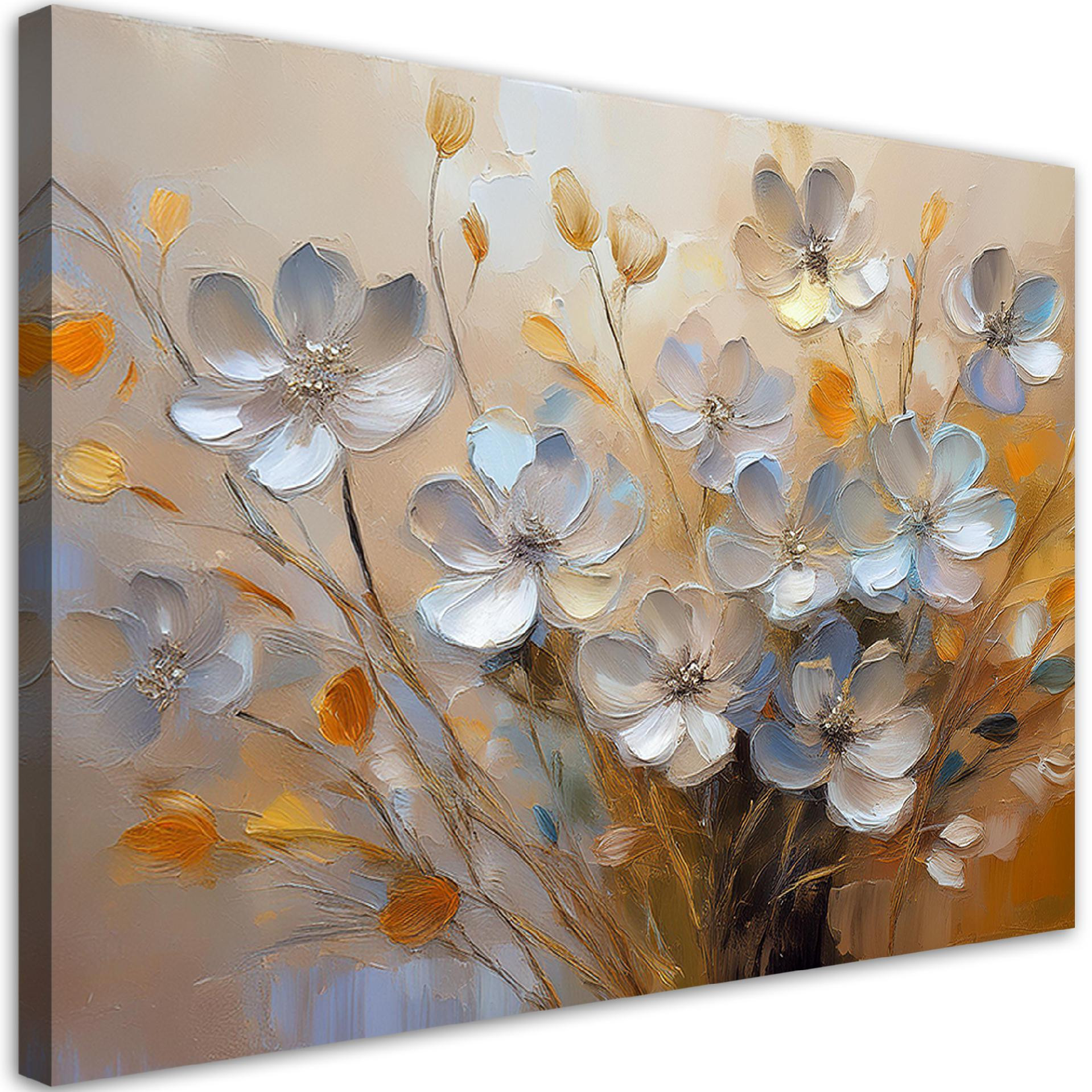Feeby Obraz na płótnie, Malowany Bukiet Kwiatów 60x40