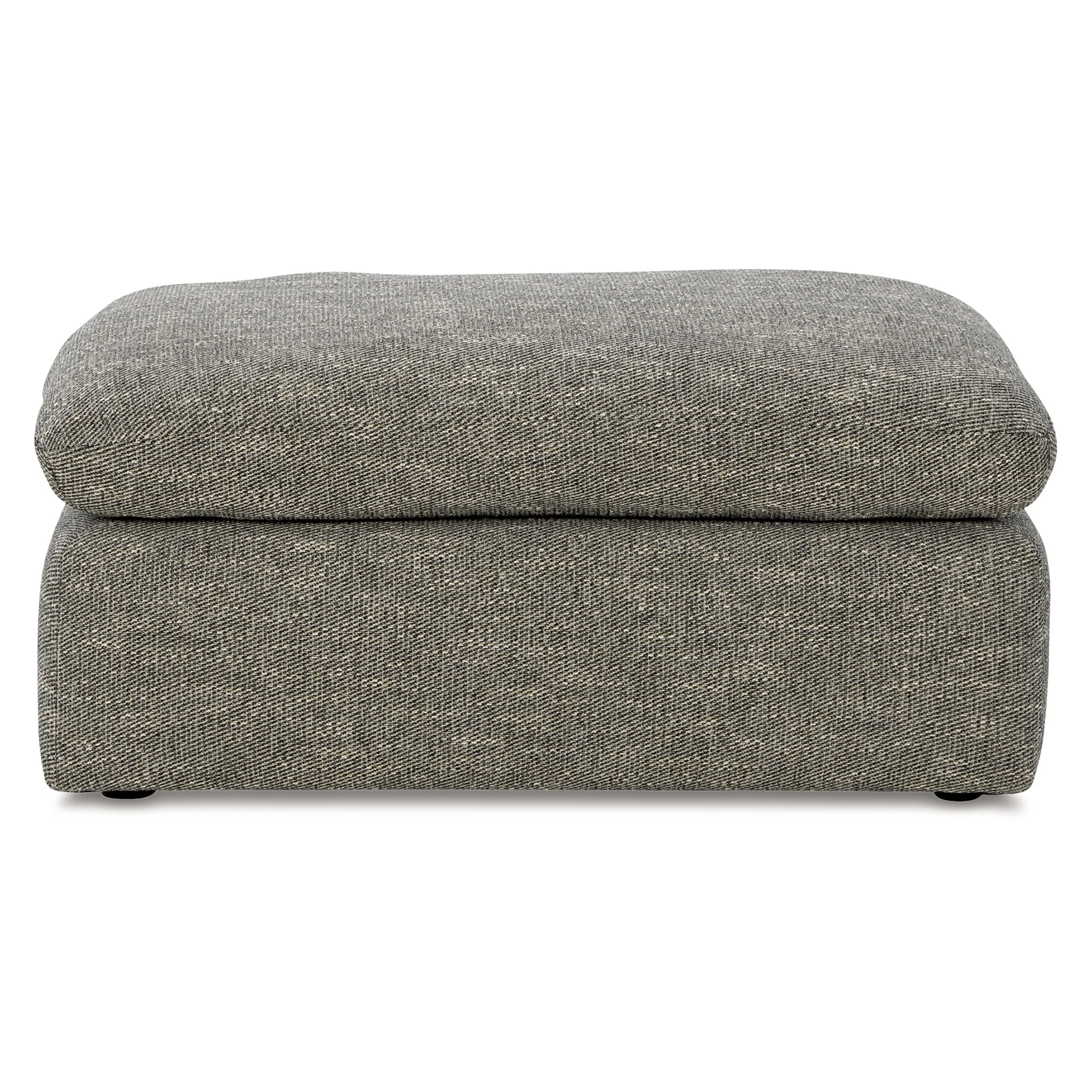 Yezi Ottoman Bench, 24x42, Feather Fill, Modern Granite Gray Polyester