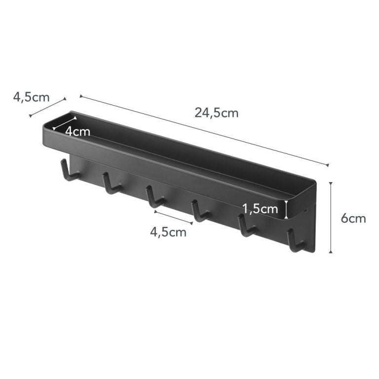 Yamazaki Magnetisch Sleutelrekje - Smart - Zwart