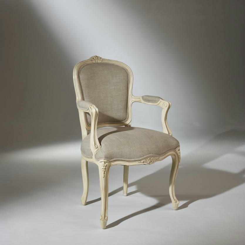 LOUVRE - Fauteuil cabriolet en lin