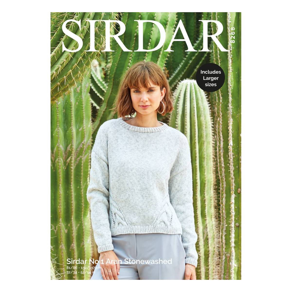 Sirdar No.1 Aran Stonewashed Jumper Digital Pattern 8268