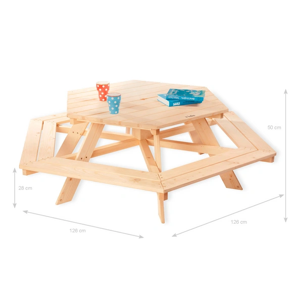 Kindersitzgarnitur »Nicki«, HxBxL: 50 x 162 x 162 cm, Nadelholz
