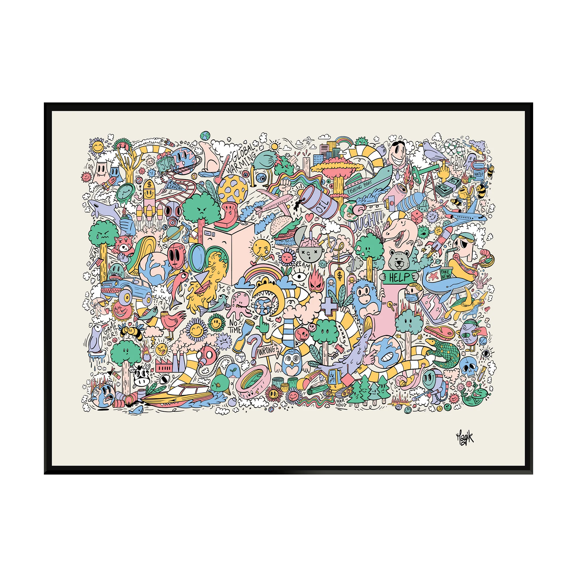 4MURS Tableau STREET ART coloris multicolore