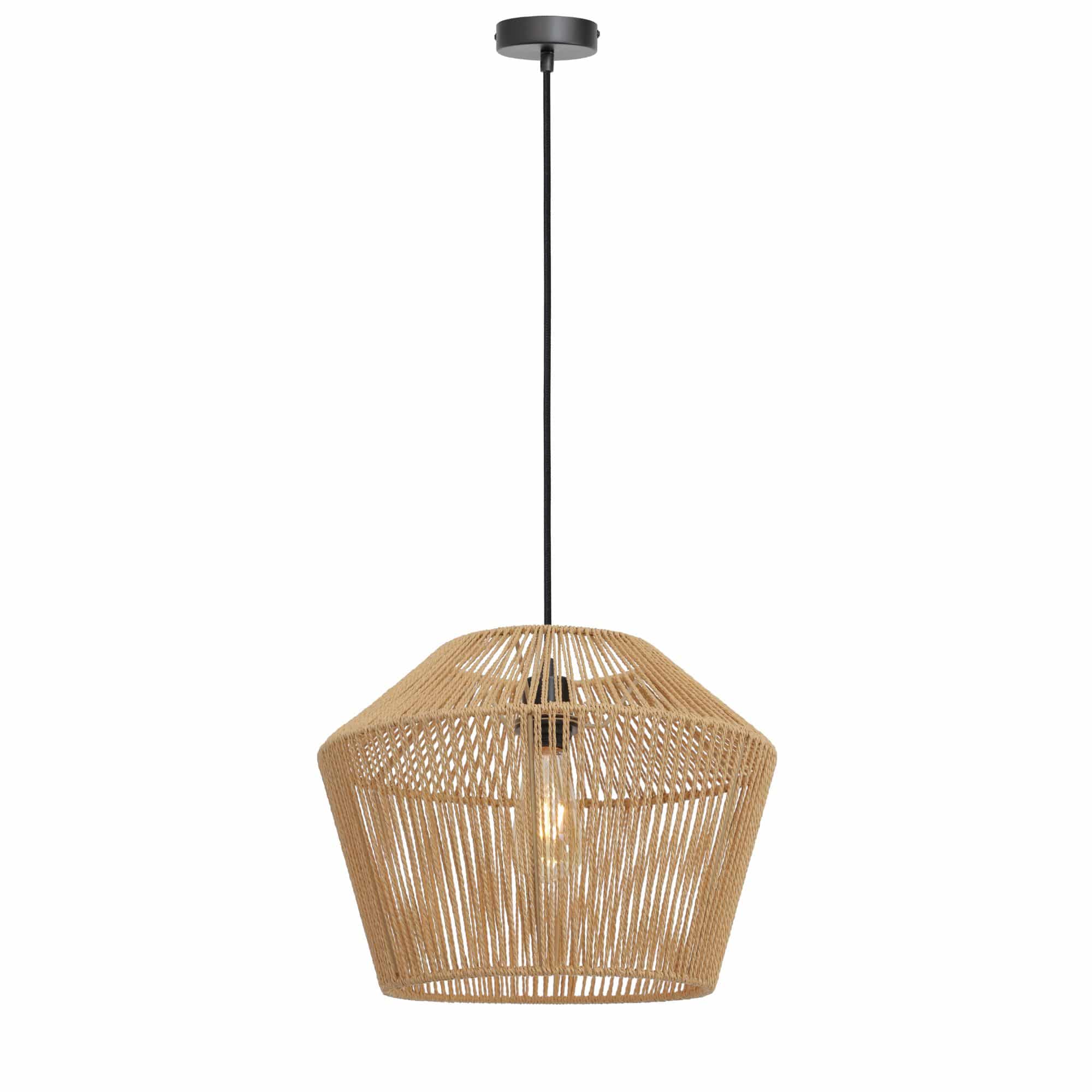 Light & Living hanglamp Caspian - zwart - Ø40cm