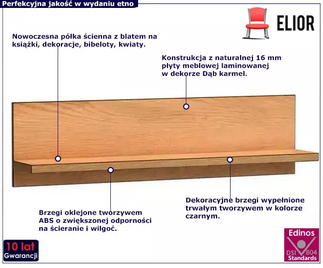 Półka ścienna na dekoracje - Xyren