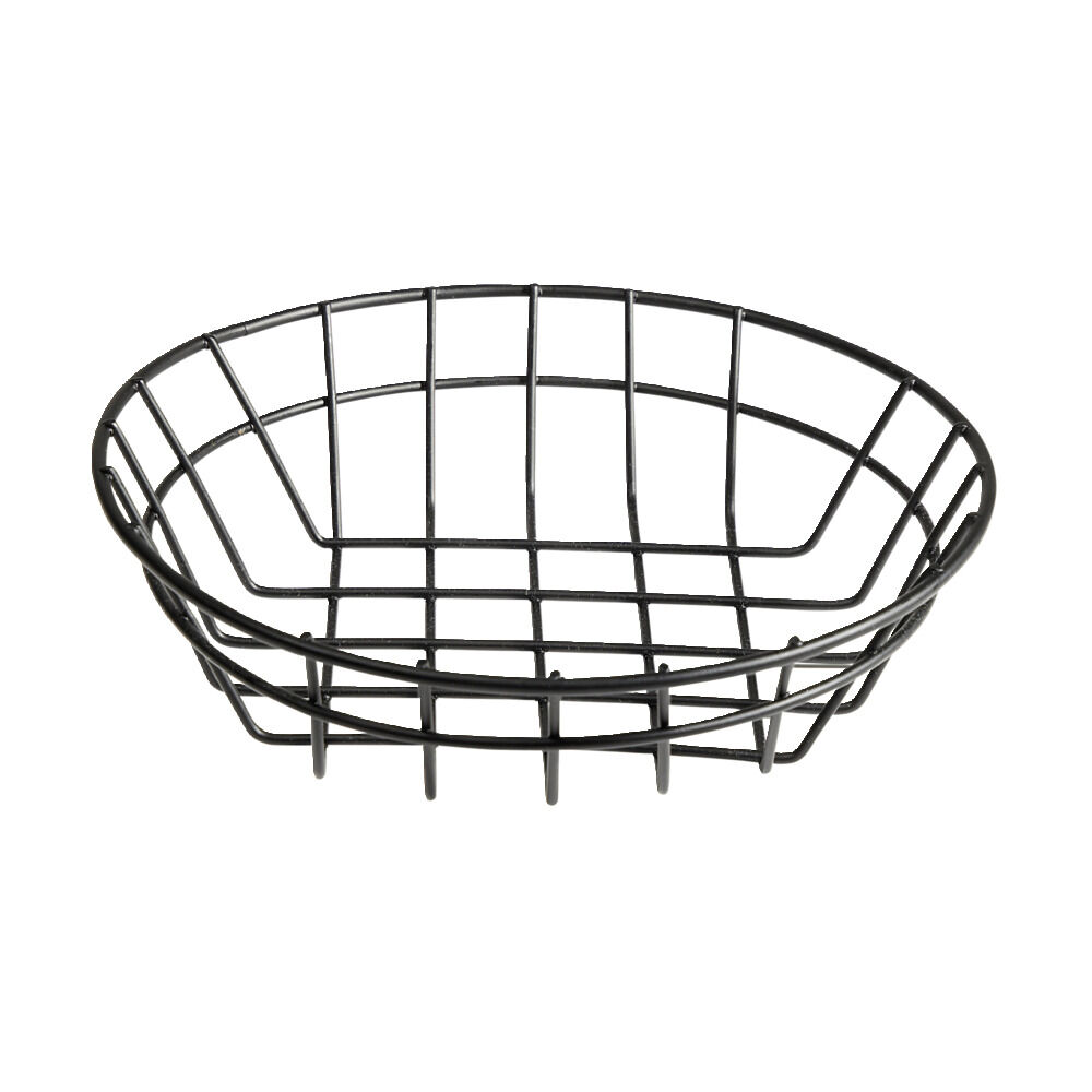 Corbeille à fruit ronde en métal noir Ø20xH5cm