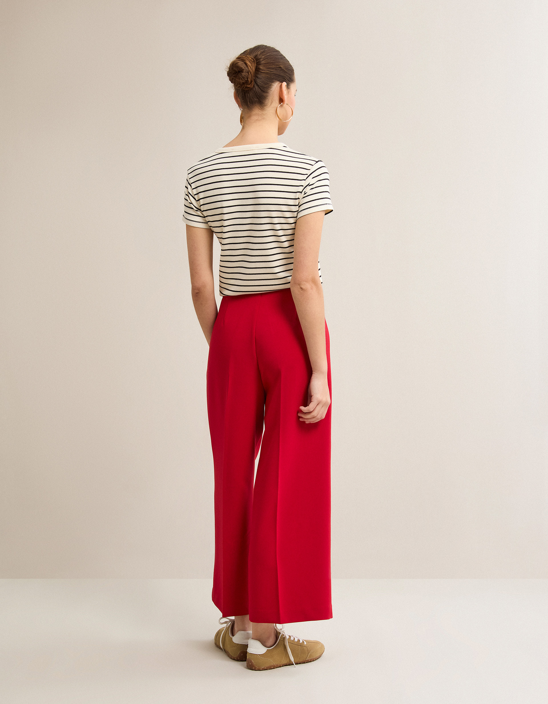 Calças Culotte, Mulher, Vermelho