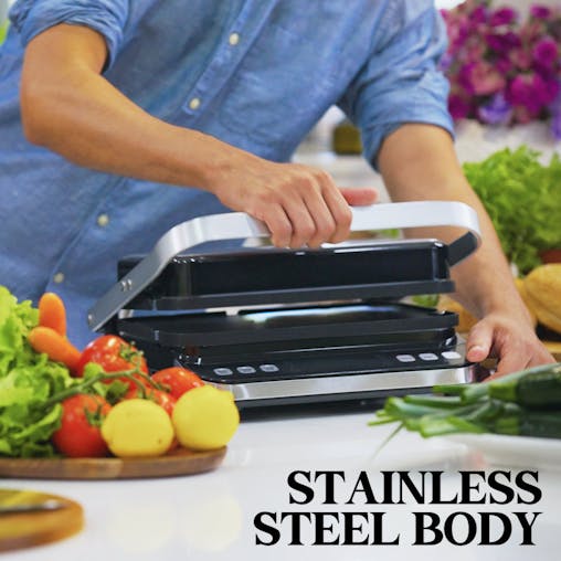 NNEMB Smart Multi Contact Grill and Sandwich Panini Press-with Waffle Maker Plates