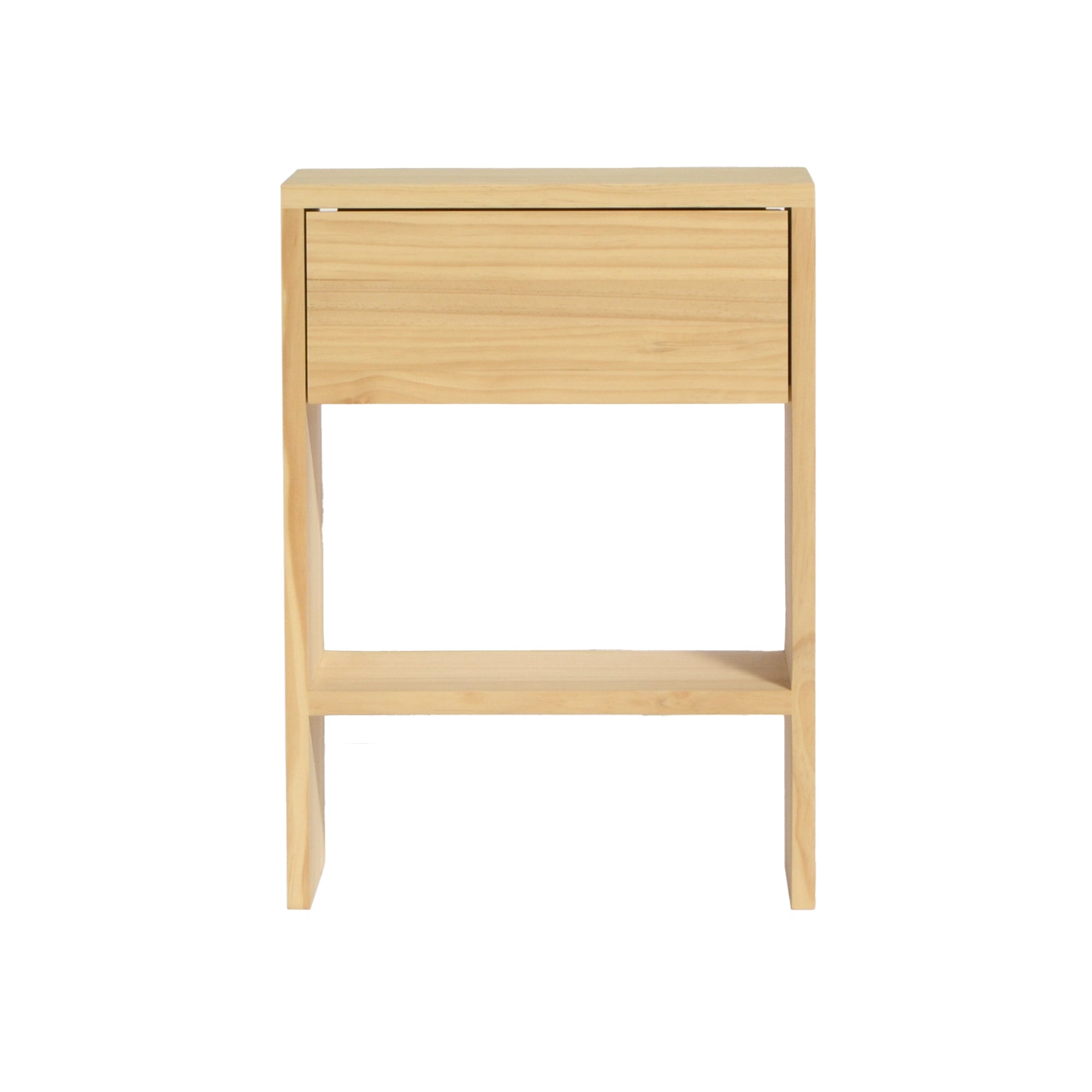 Naan Furniture Nachtkastje Tabarca - Ongelakt massief hout - Natuurlijk - 40 cm