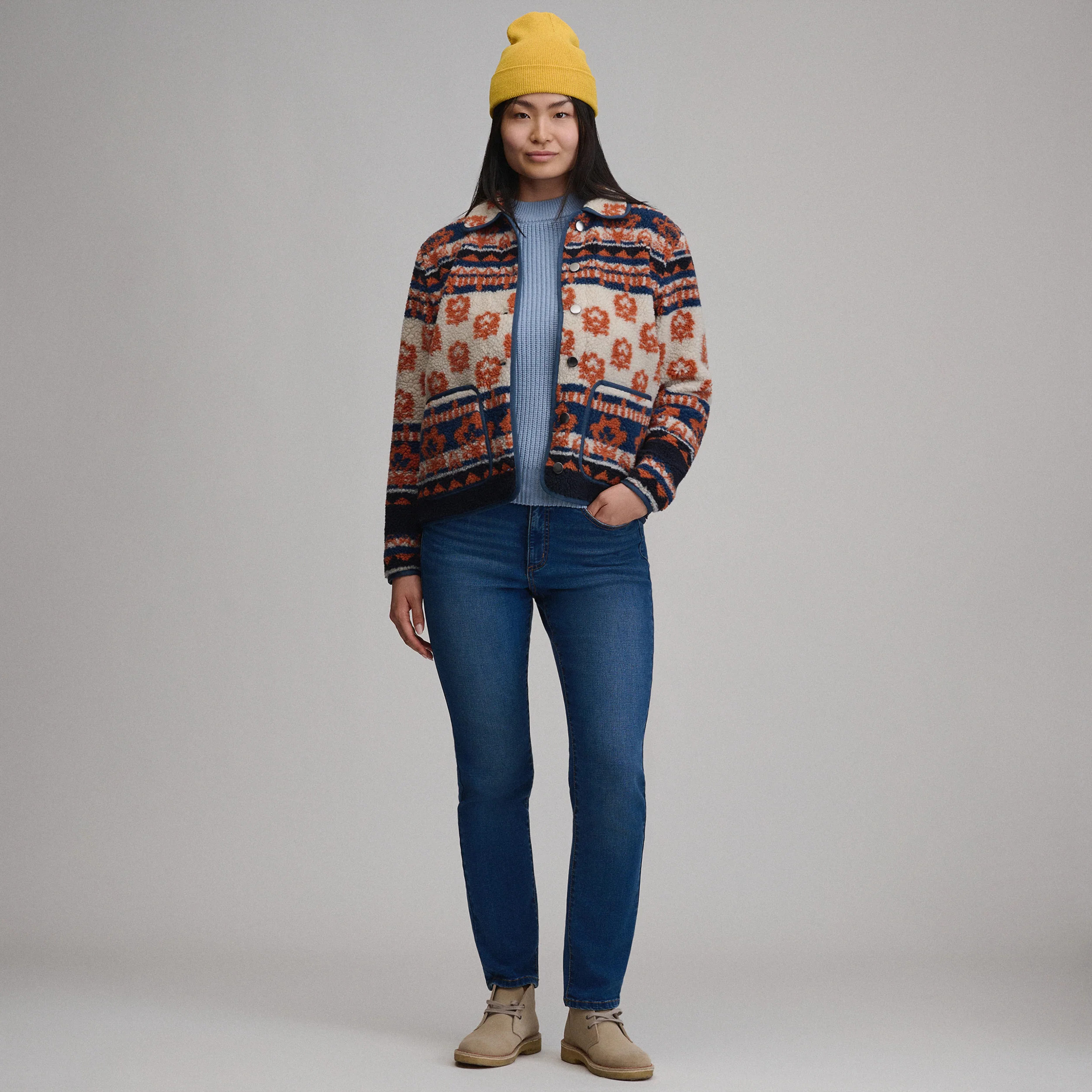 Women's Printed Fleece Jacket