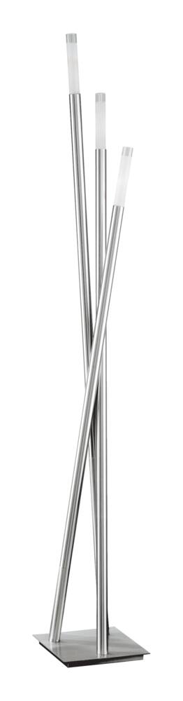 LumiSource Icicle Contemporary Floor Lamp, Brushed Nickel