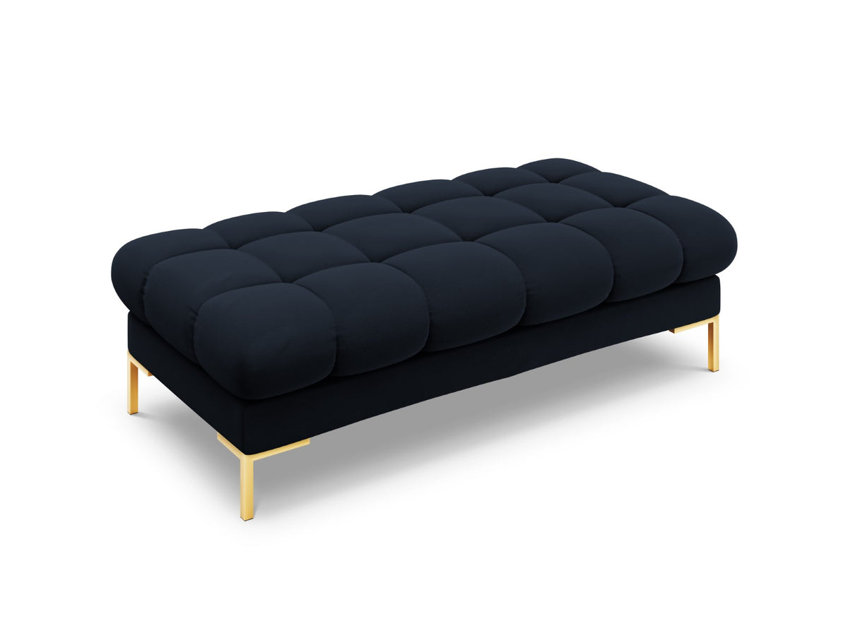 Cosmopolitan Design Bank Bali 2-zits, flueel, donkerblauw - 62x133x40cm