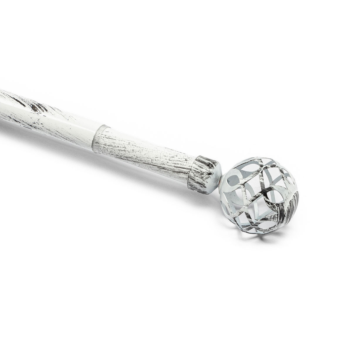 Kit varão extensível branco e preto 210-380cm