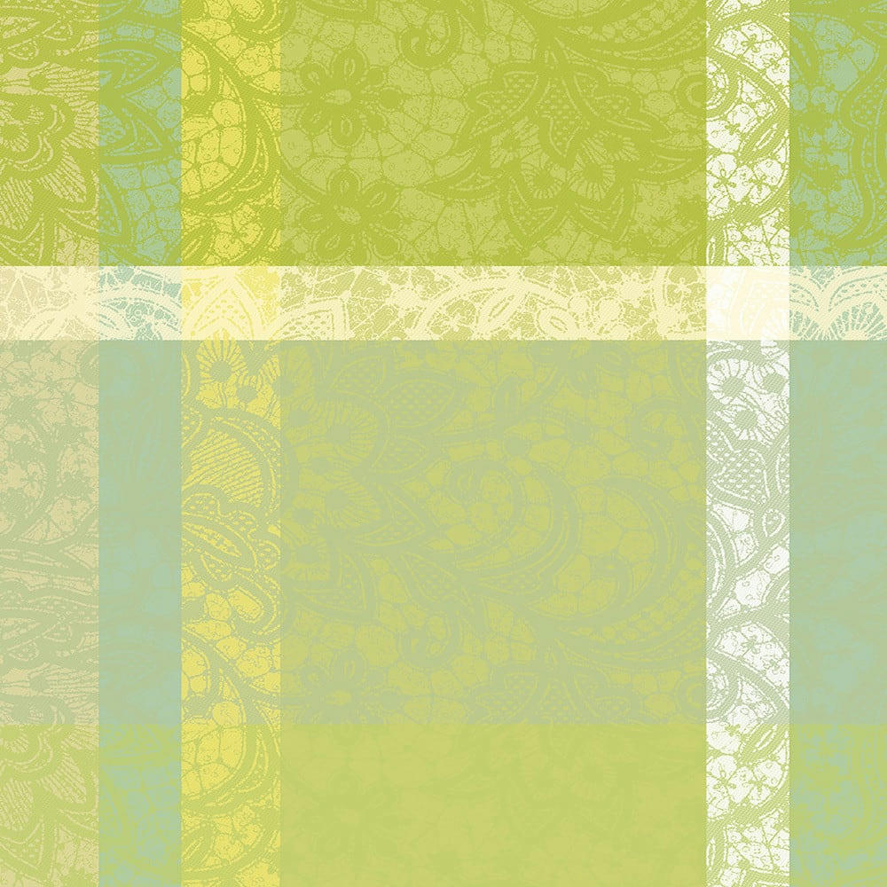 MILLE DENTELLES PRAIRIE - Serviette  pur coton vert 55x55