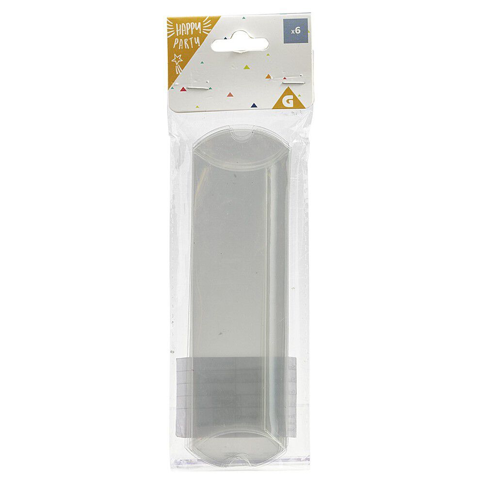 étui pour dragées en pvc x 6