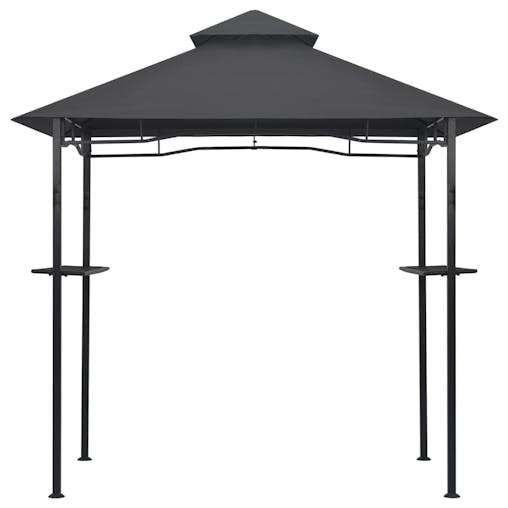 NNEVL BBQ Gazebo 240x150x255 cm Anthracite Steel