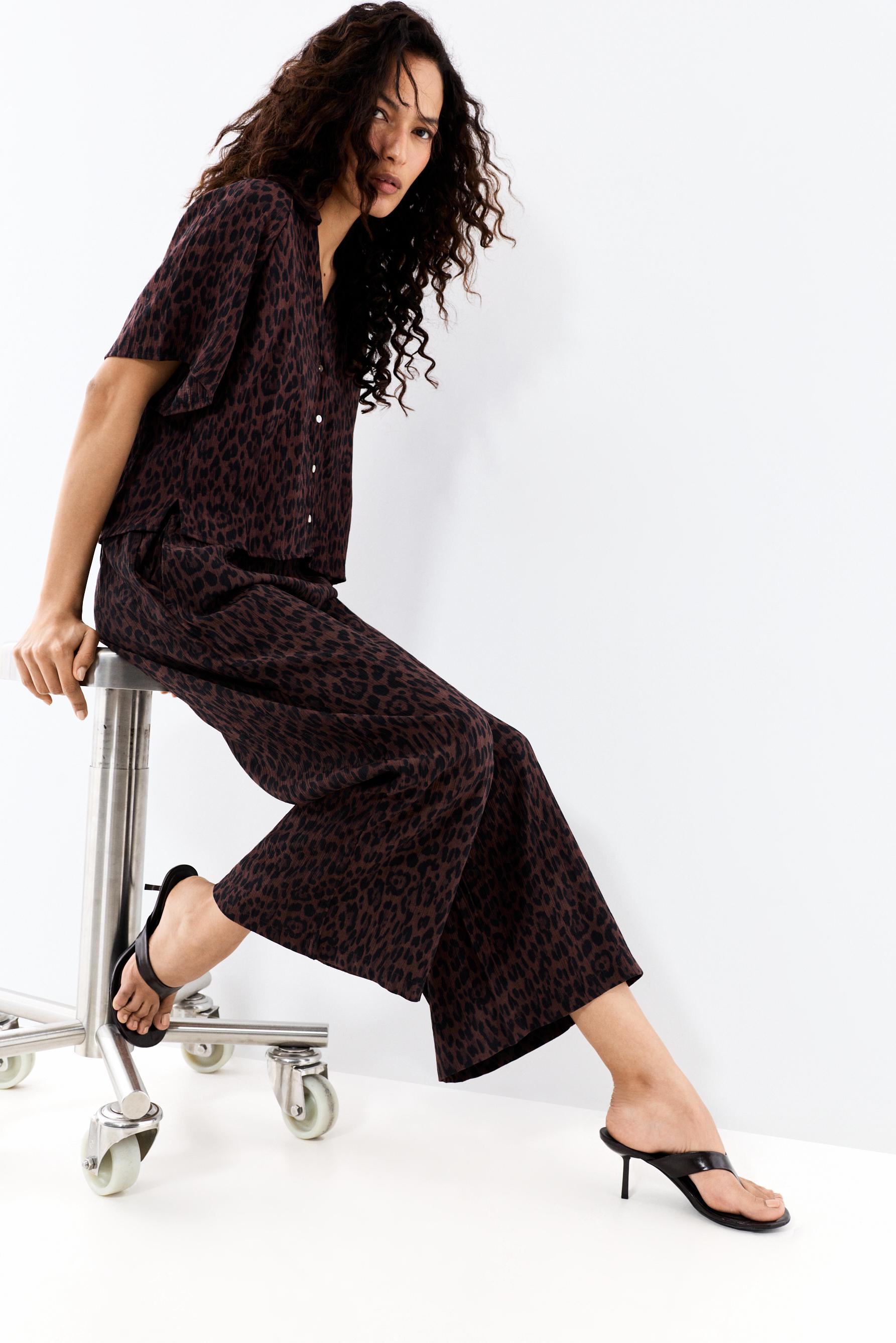 Pantalón culotte textura