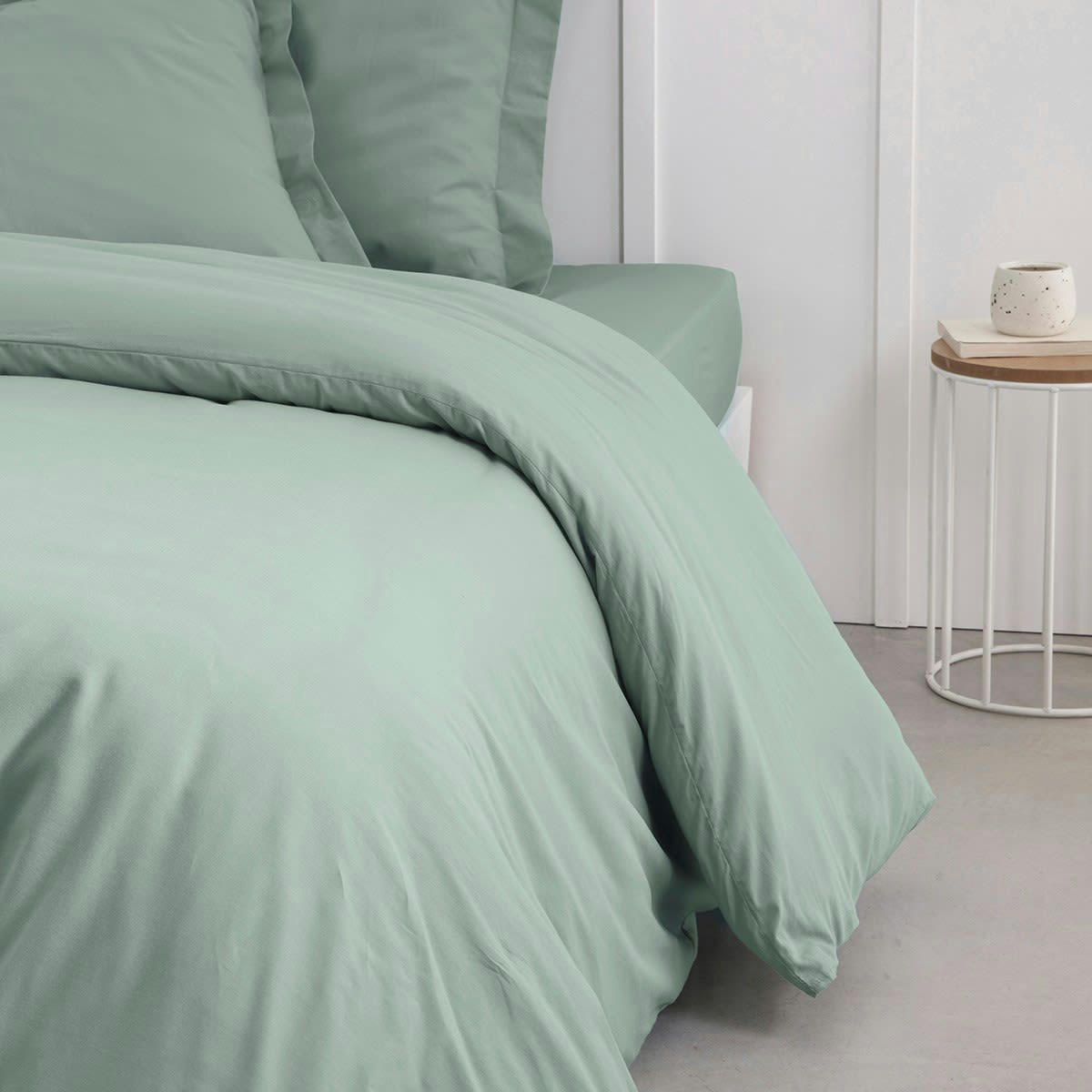 ESSENTIAL - Housse de couette bleu c�ladon 240x260