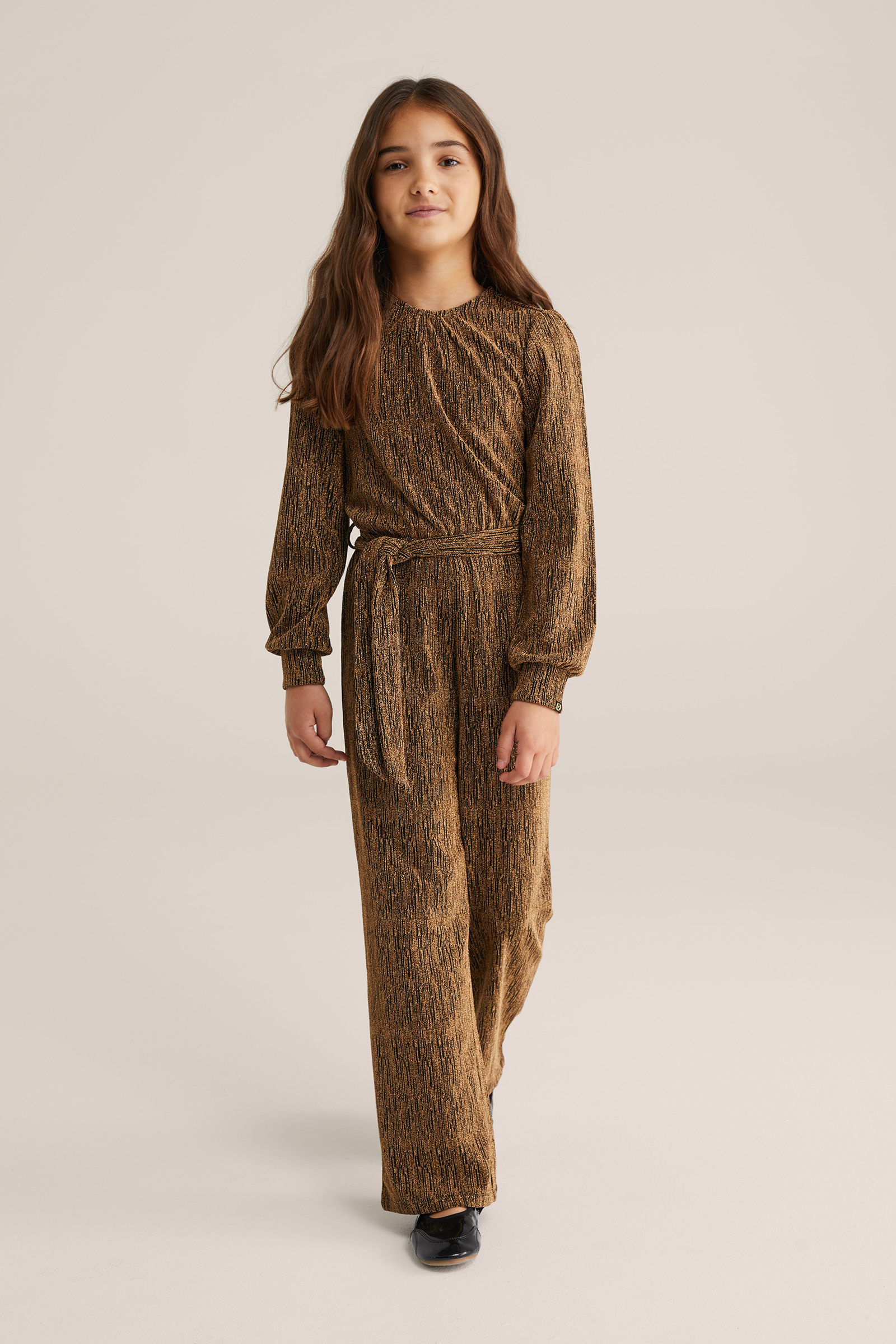 Meisjes jumpsuit met glittergaren