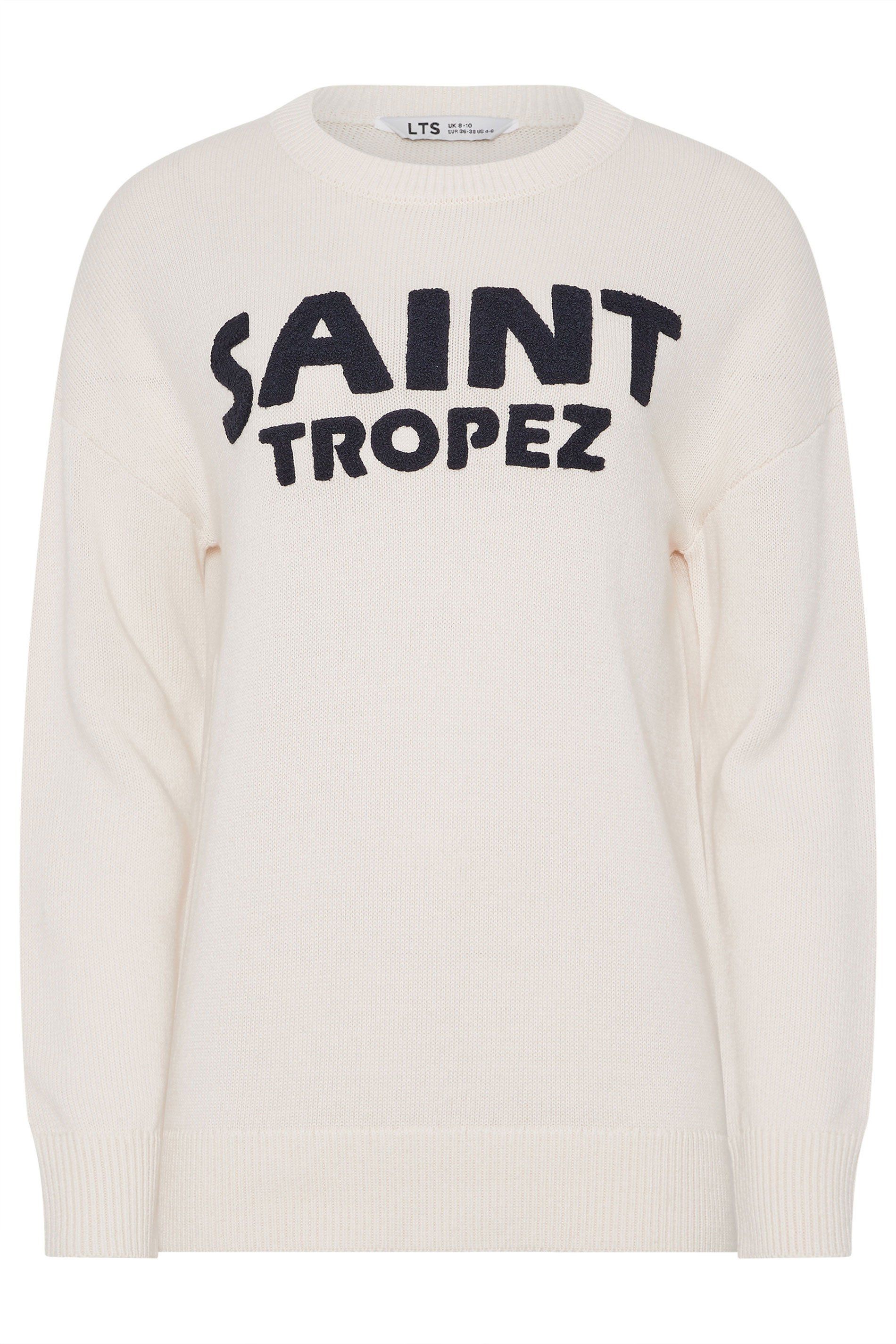 Long Tall Sally Tall 'Saint Tropez' Slogan Boucle Jumper