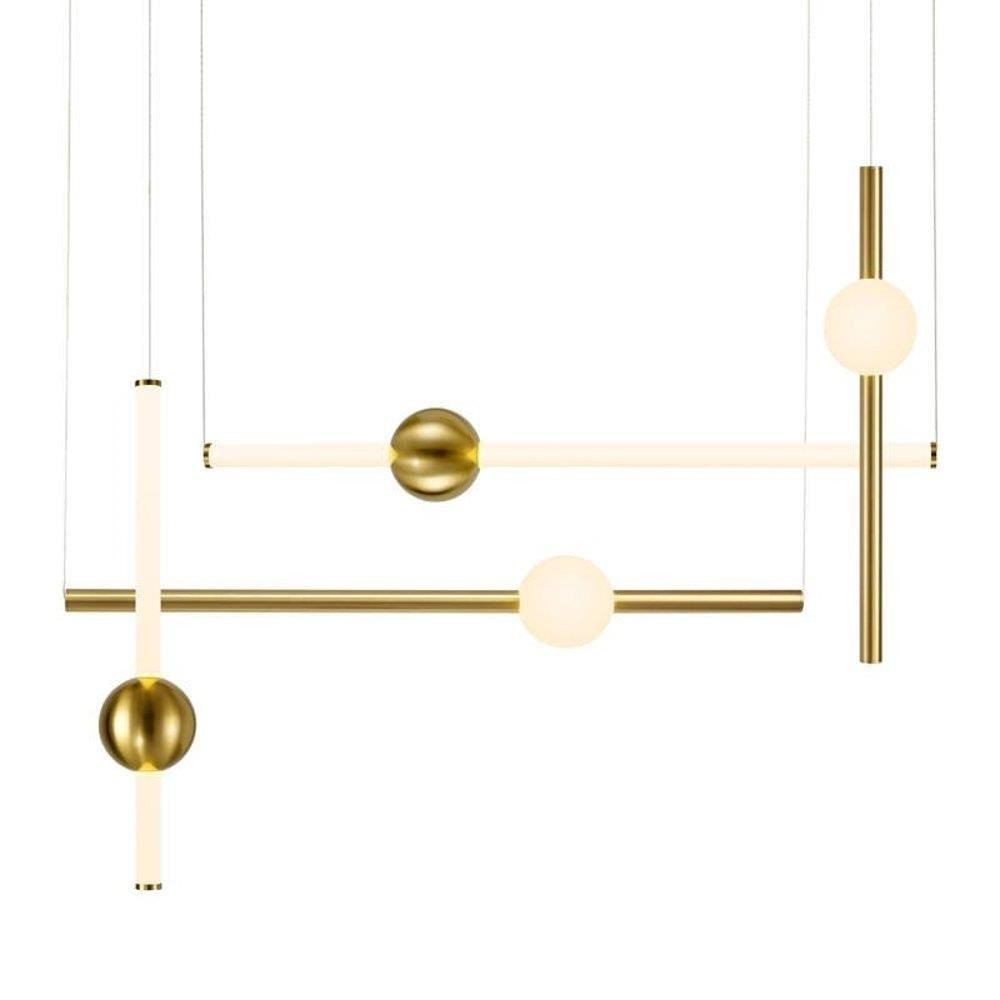 LAMPA WISZĄCA ledowa O-LINE S 79cm MOSIĄDZ