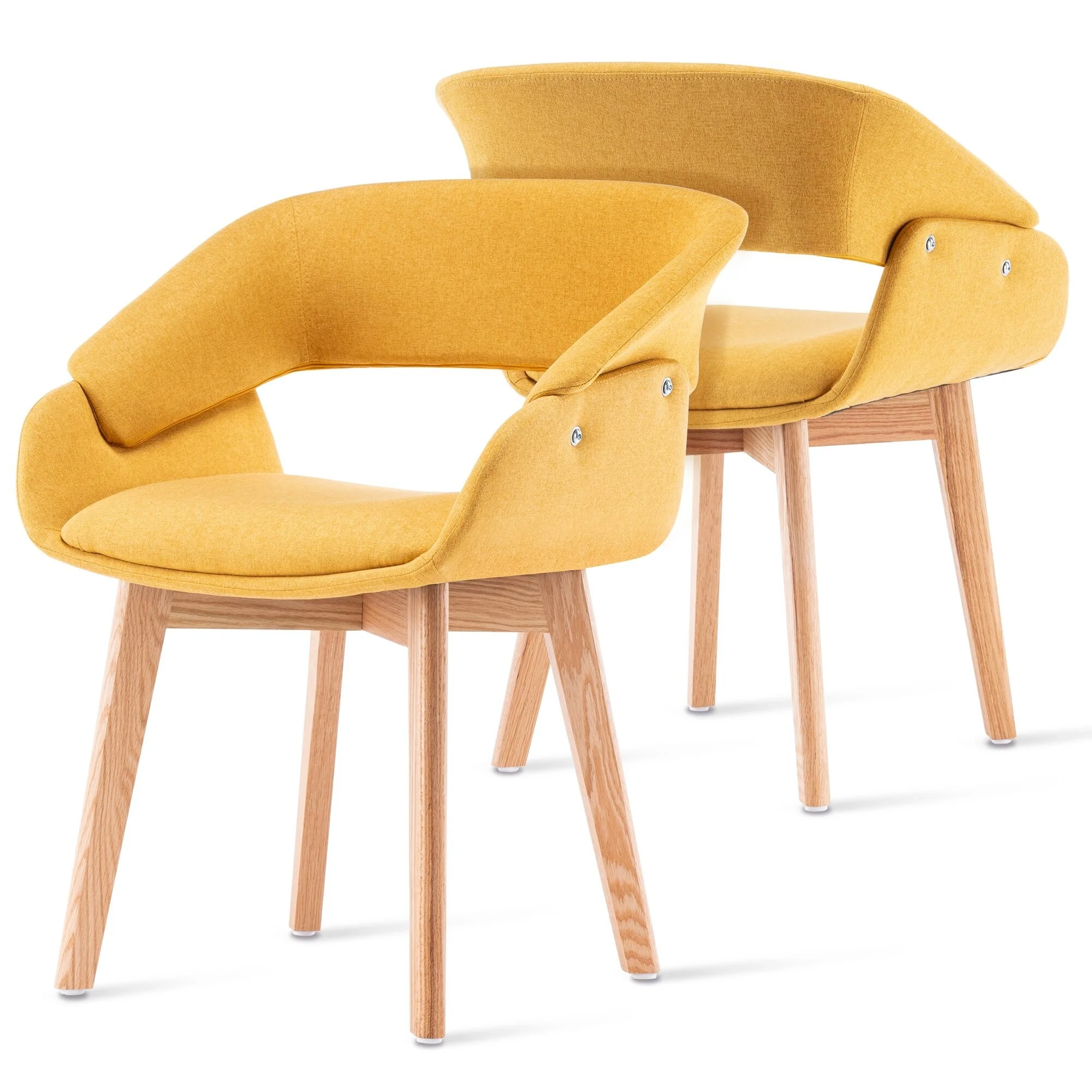 MCombo Modern Accent Living Dining Room Set of 2, Linen Fabric 9133 - 24W x 20D x 31H