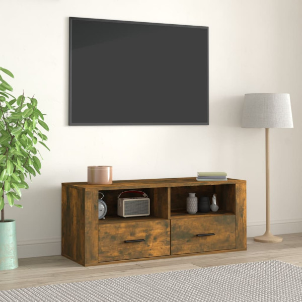 Szafka Pod Telewizor Półka Stolik RTV Brązowy 100x35x40 cm