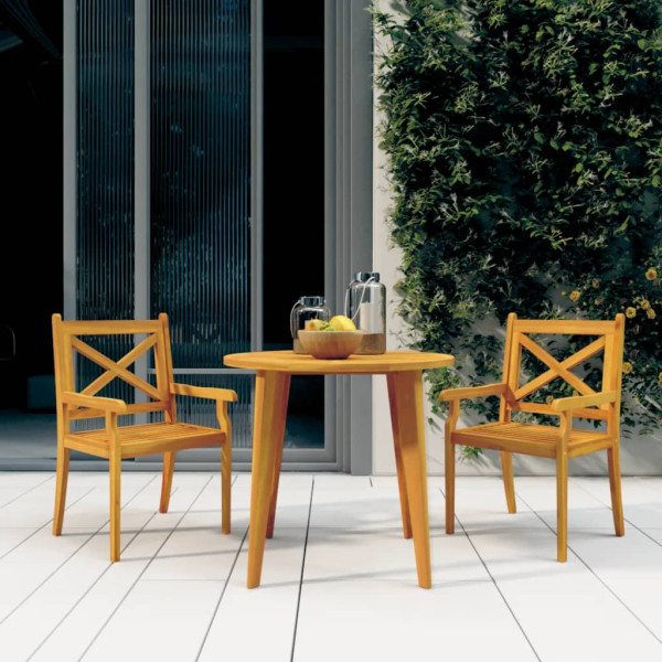 VidaXL Krzesło stołowe BrązDrewno akacjowe