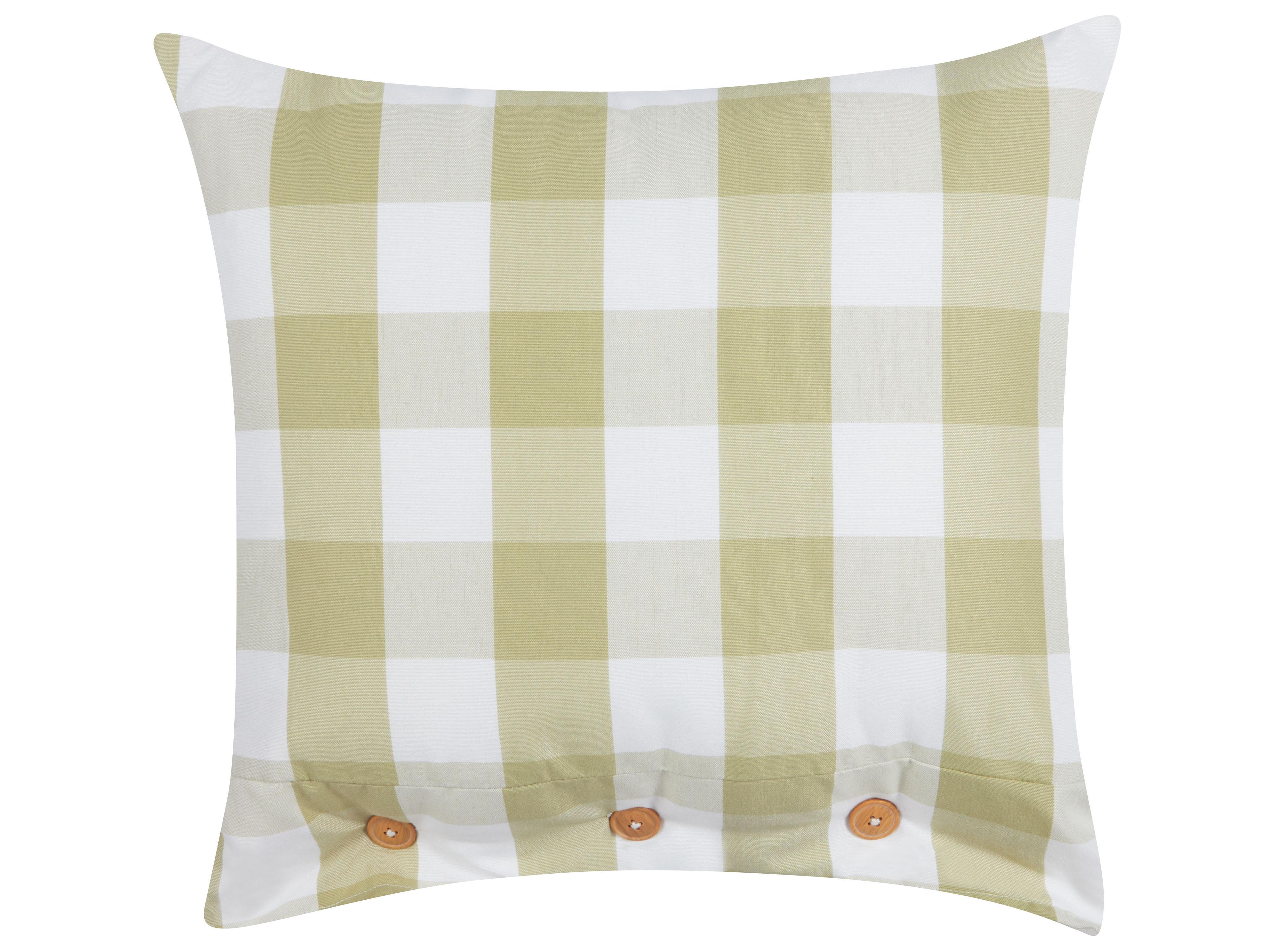 Throw Cushion TAMNINE 45 x 45 cm Light Green Checked
