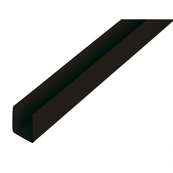 U-Profil, LxBxH: 1000 x 10 x 18 x 1 mm, schwarz