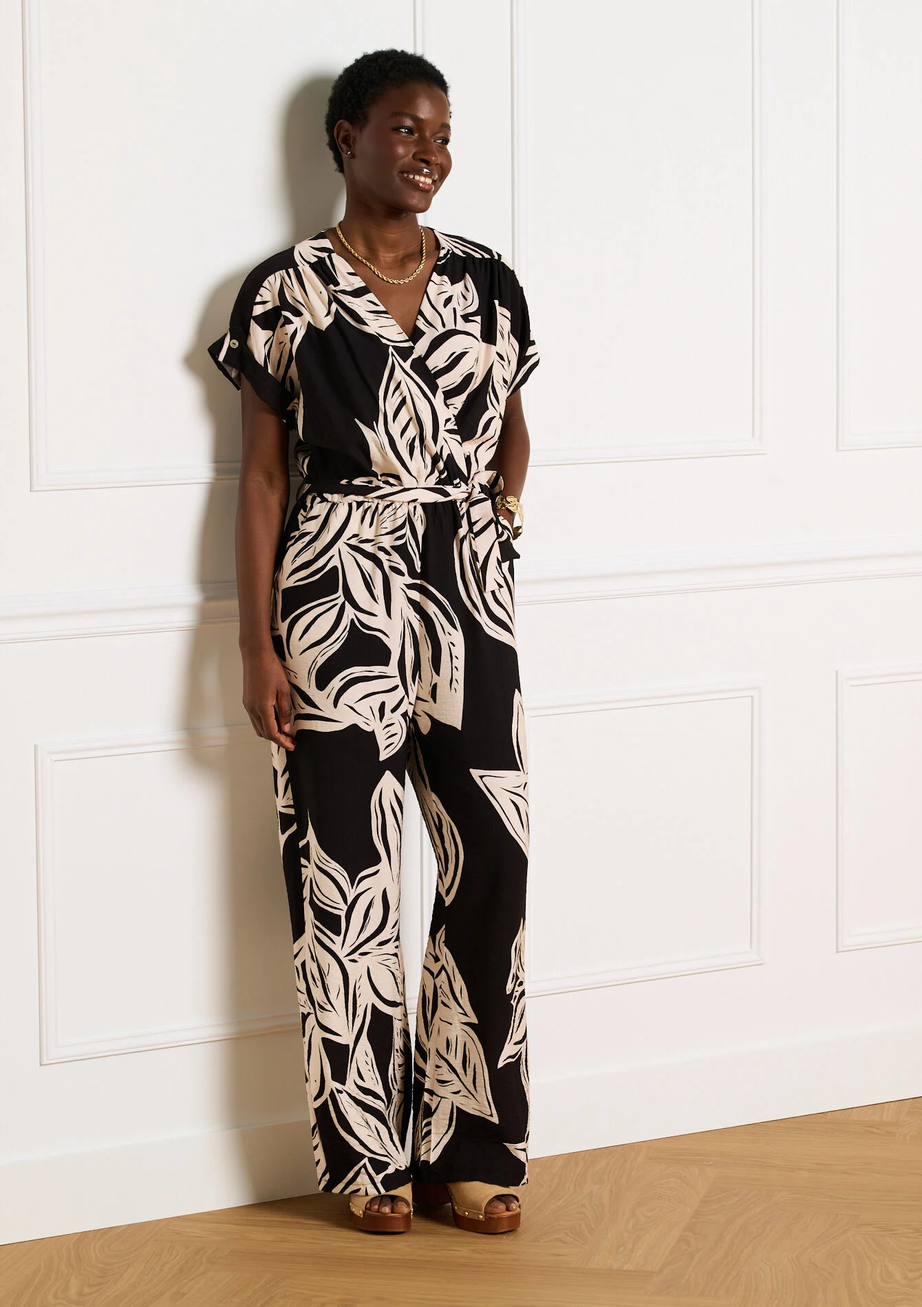 Soepele jumpsuit met print