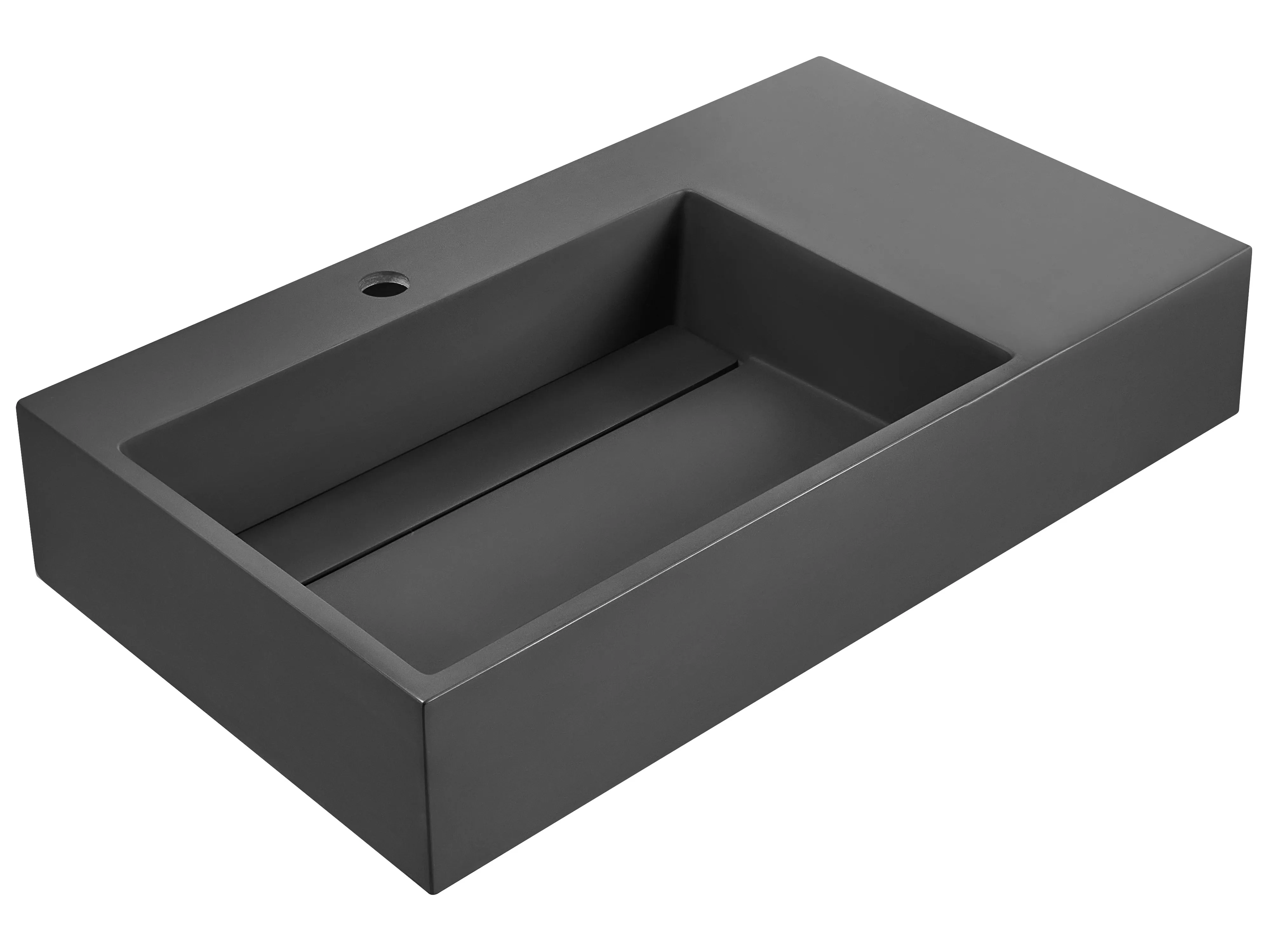 Wall Hung Basin CUSCO 1500 x 480 mm Mineral Cast Black