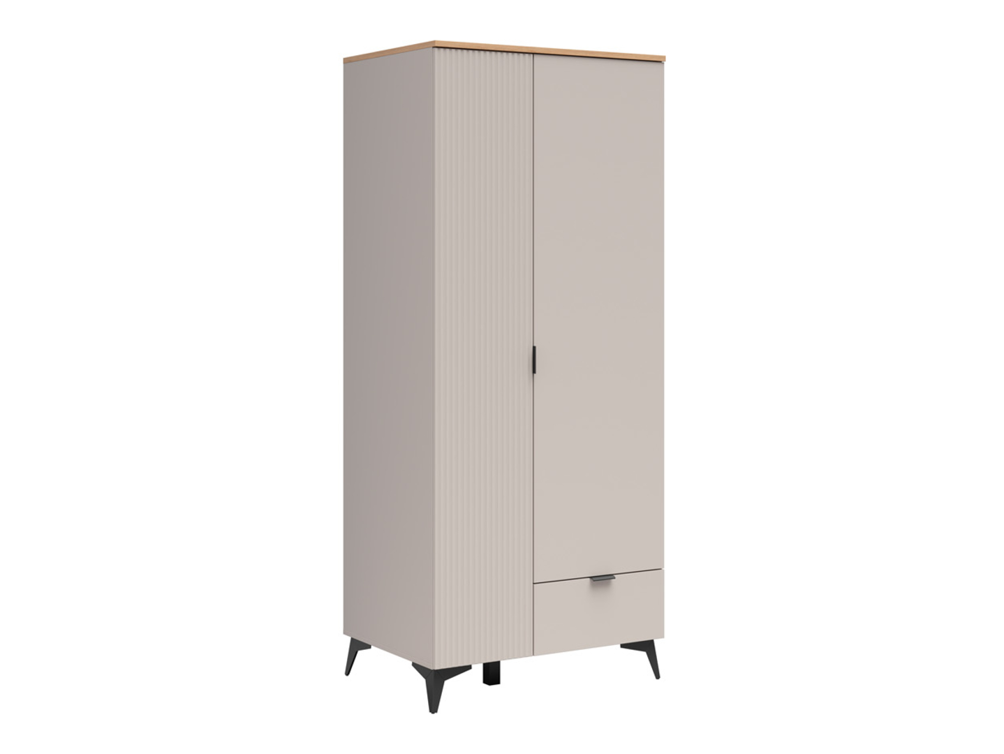 Szafa dwudrzwiowa Velton 85 cm z szufrladą kaszmir/dąb artisan