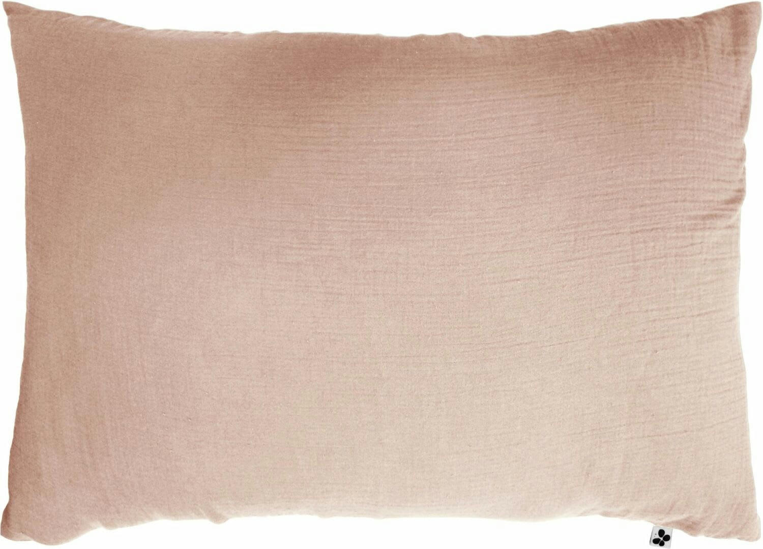 ROSE - Taie d'oreiller gaze de coton rose 50x70 cm