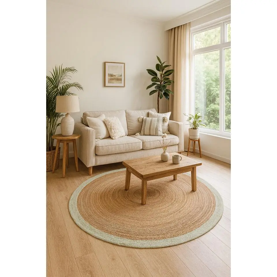 Dutch Lifestyle - Jute - Vloerkleed - 200x200 cm - Beige