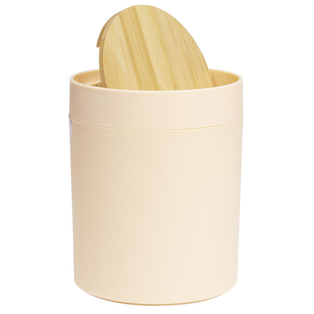 Poubelle à coton ronde métal nude Ø13,7xH17,3cm 2,5L