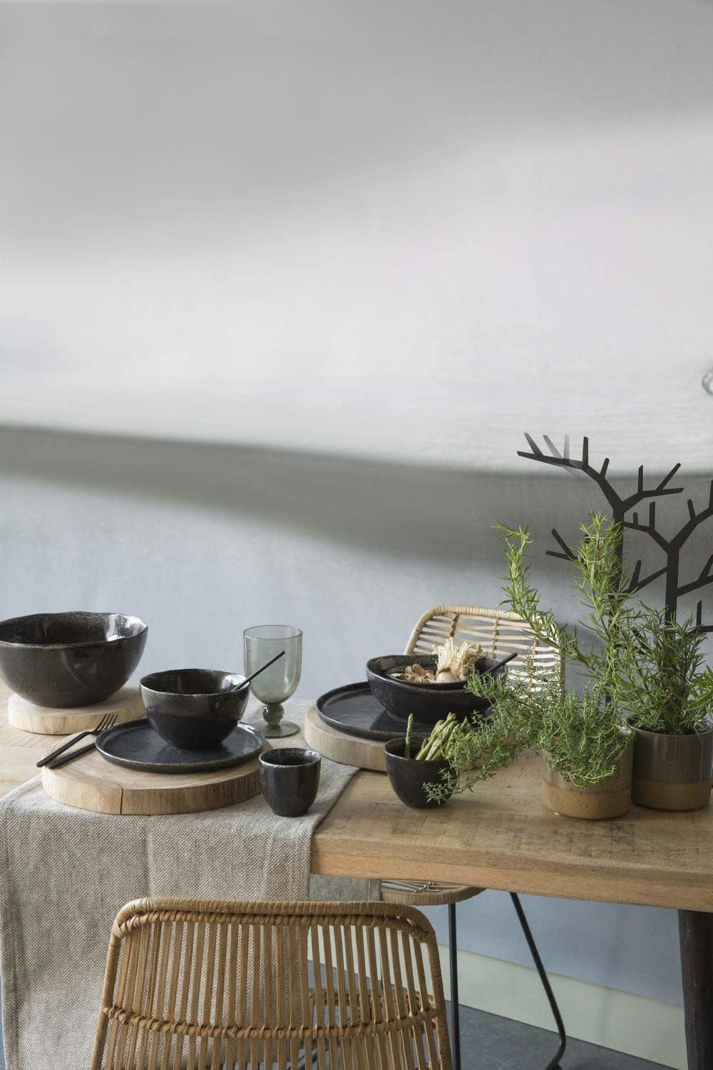 PORCELINO - Bol à soupe en grès noir