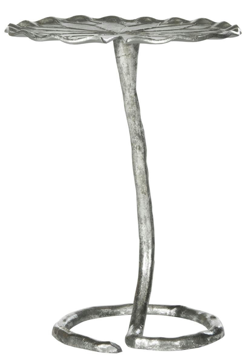 EMMY - Table d'appoint Aluminium en Argent, 40 X 40 X 55 cm