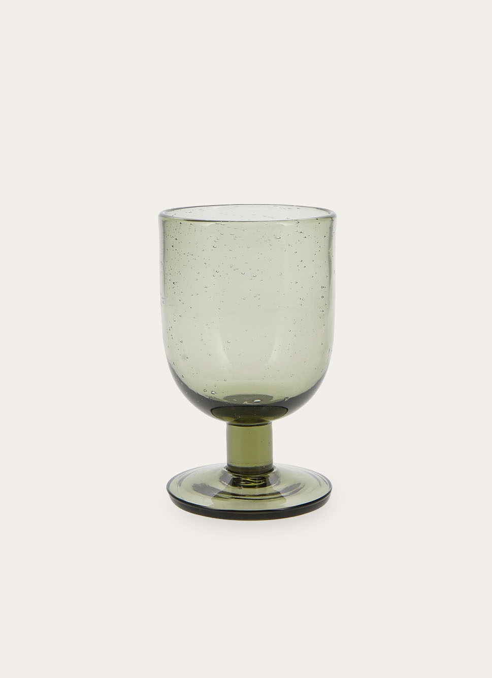VERRE à PIED BULLÉ LUBERON GRIS VERT