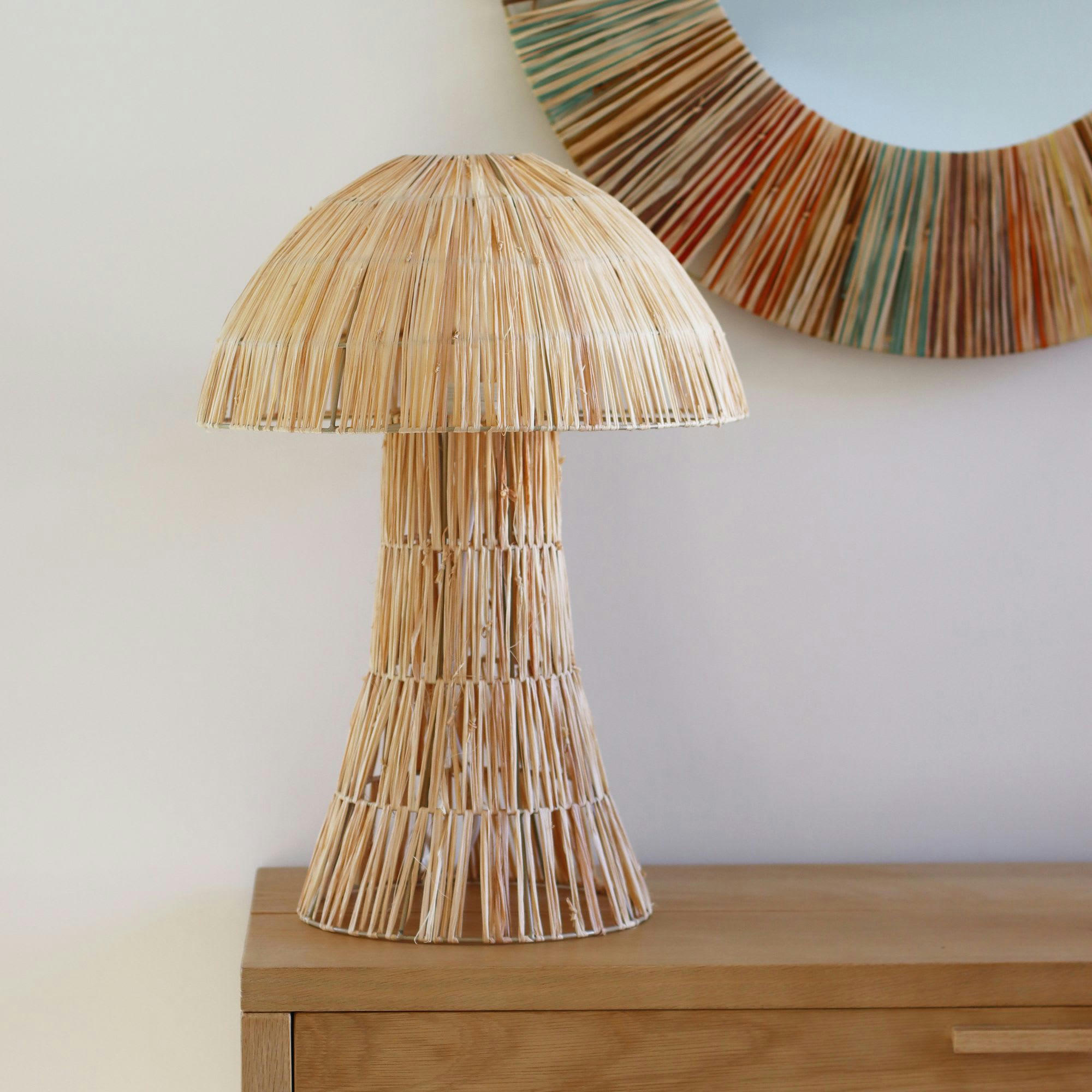 EL NIDO - Lampe à poser en raphia Ø39 x h54cm