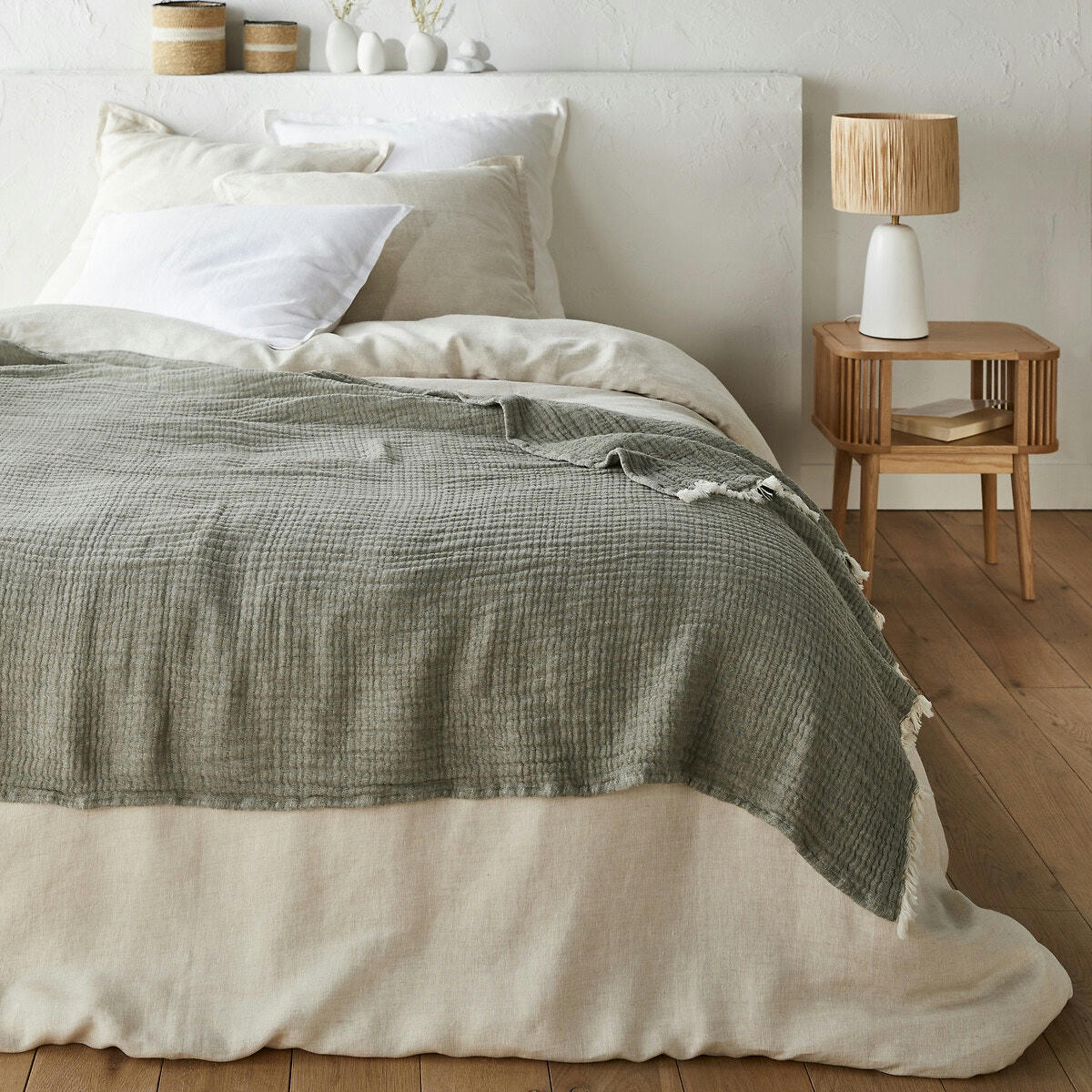 Dessus de lit gaze coton/laine, Taiga