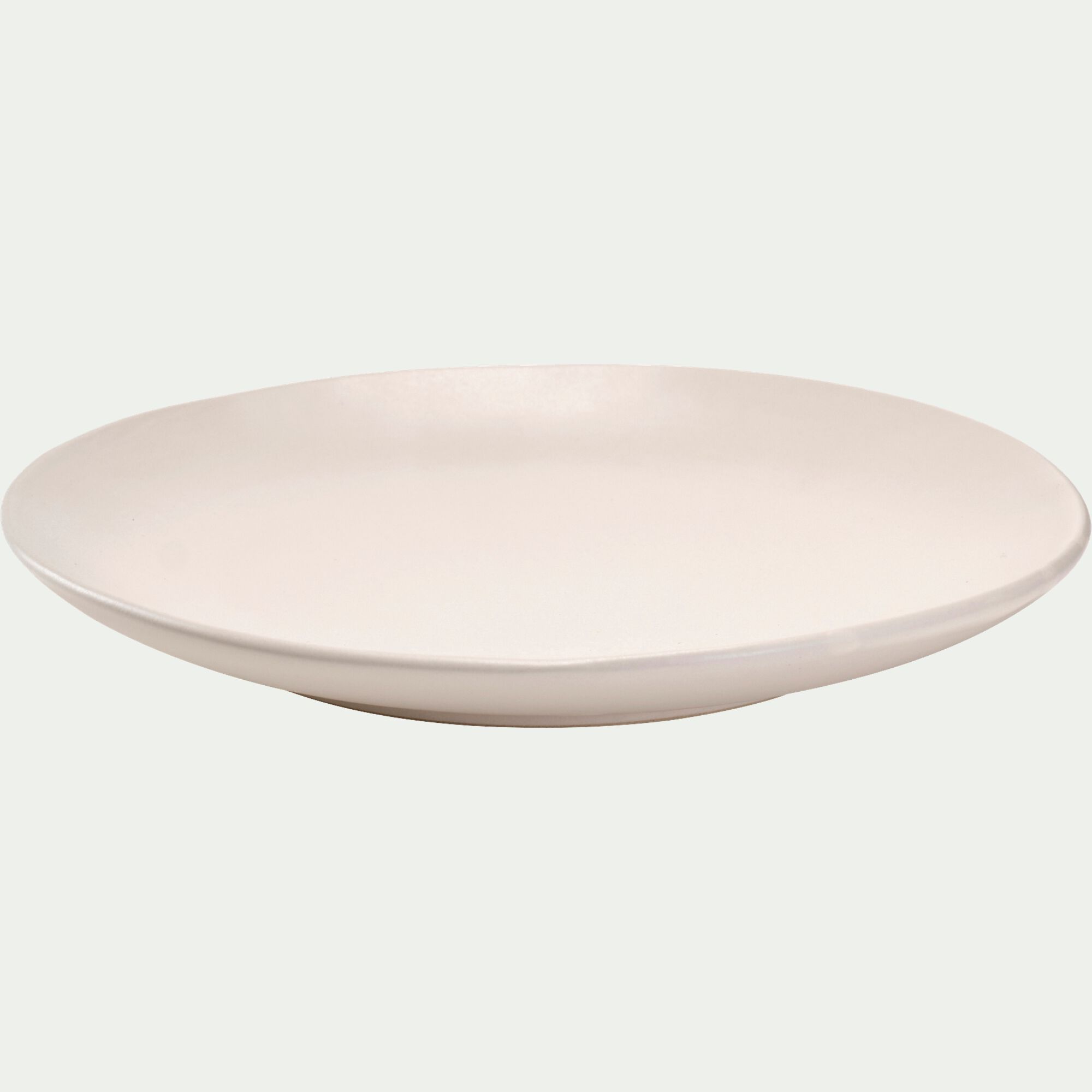 DOUZ - Assiette à dessert en grès D20,5cm - blanc ventoux