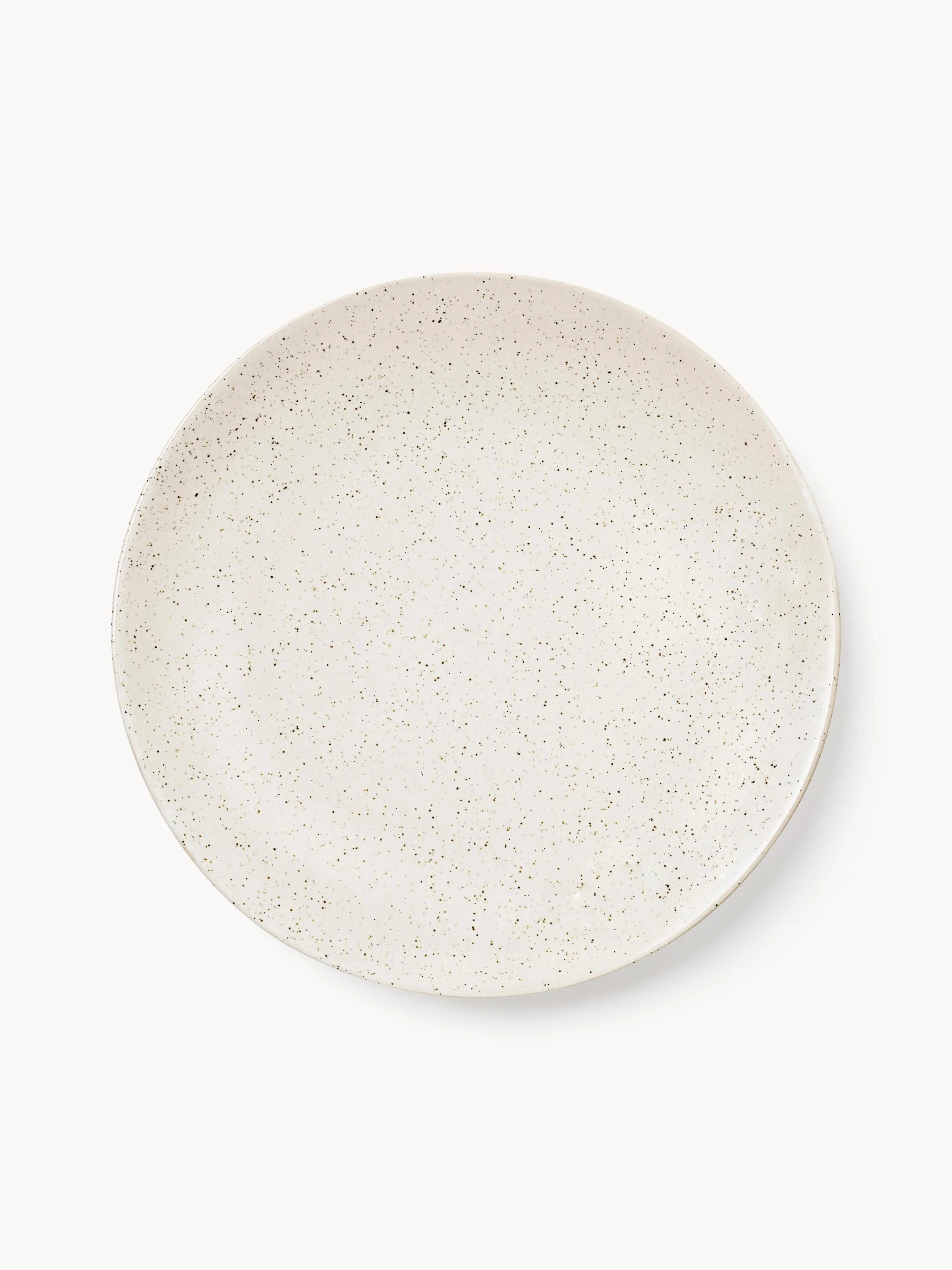 Handgefertigte Speiseteller Nordic Vanilla, 4er-Set