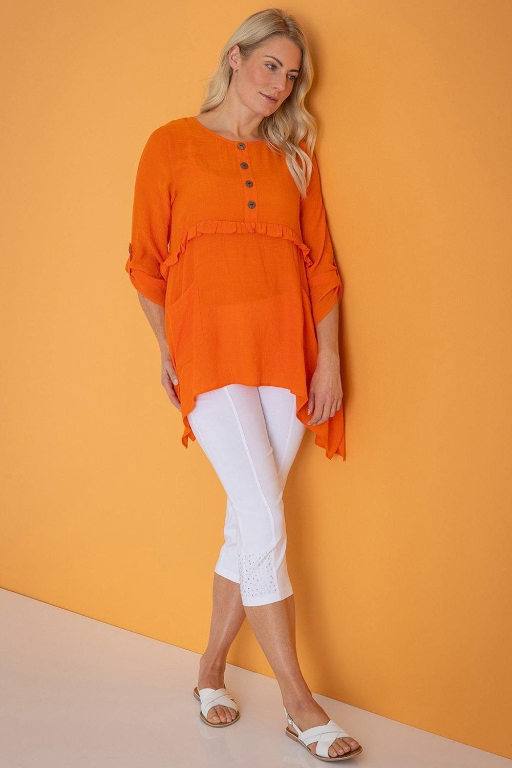 Klass. Dipped Hem Tunic Top