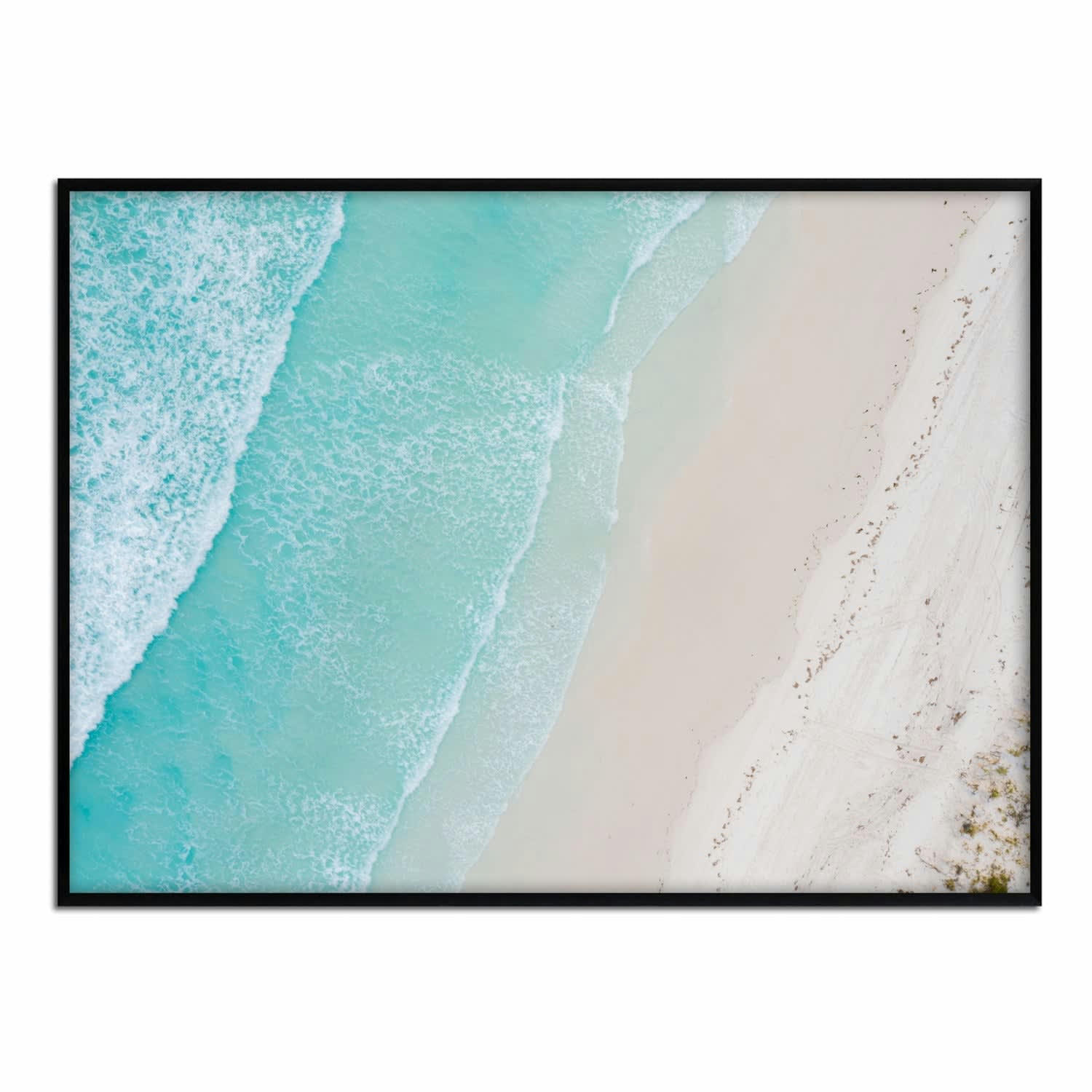MAR - Affiche avec cadre noir - Mer turquoise - 50x70