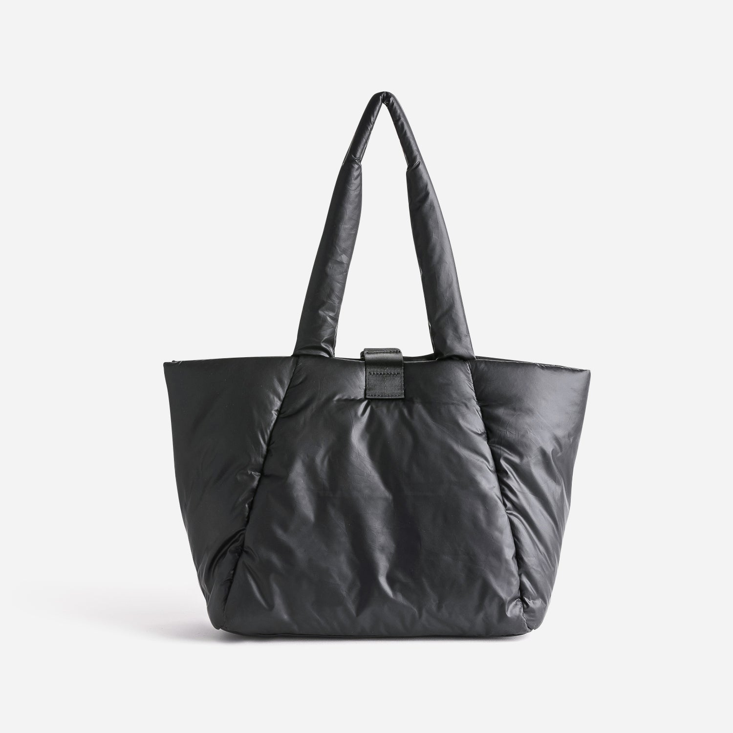 Sac cabas TEXTO noir nylon matelassé